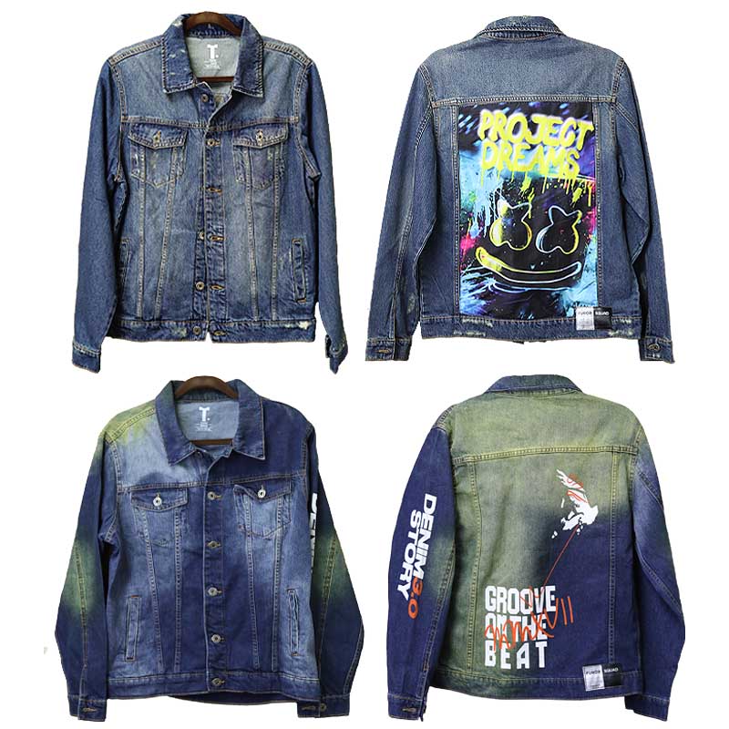 Smoking Esthetic Streetwear Denim Jackets - TRPN - | Assorted Designs & Colors product image