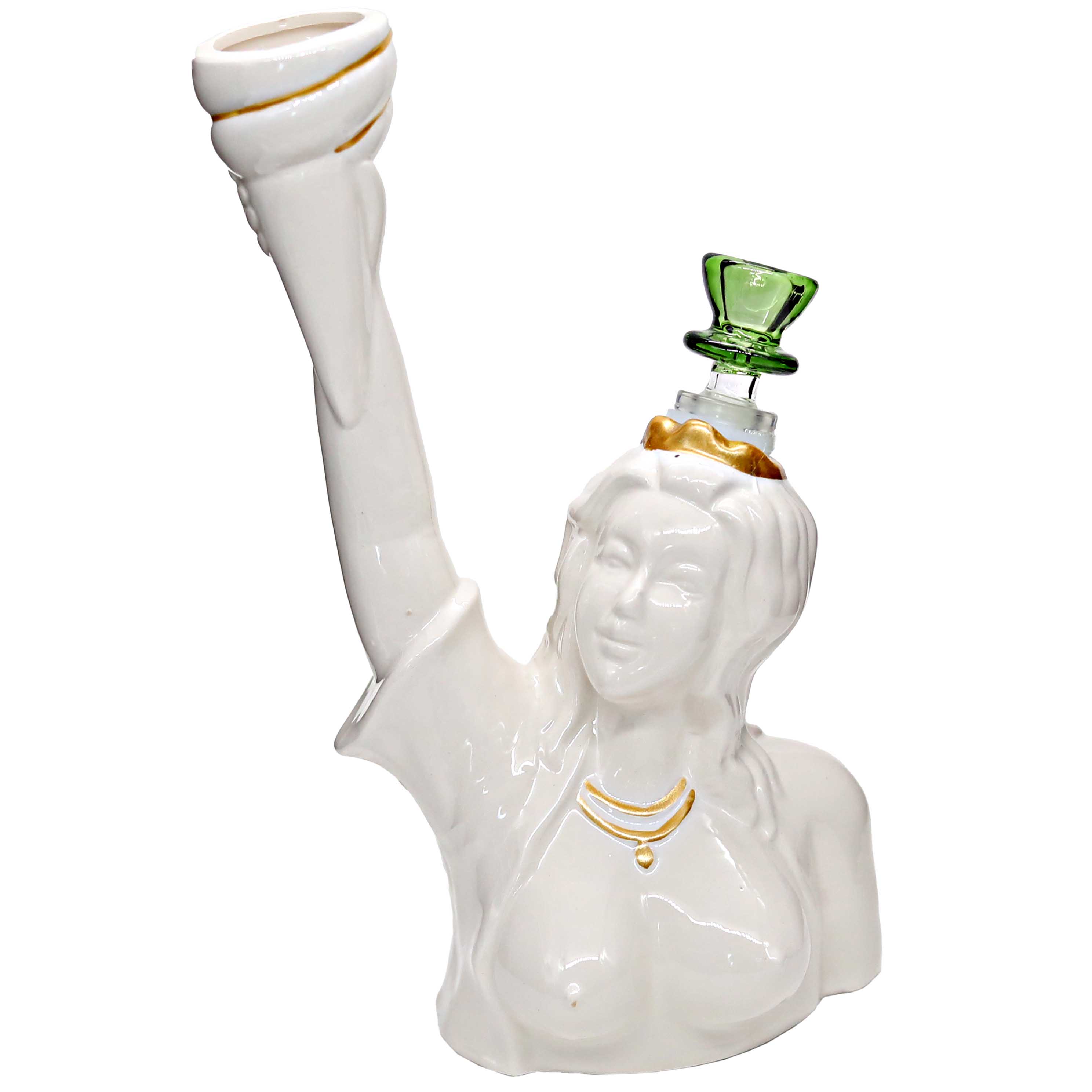 Ceramic Lady Statue Waterpipe (0403) | 10 inch  product image