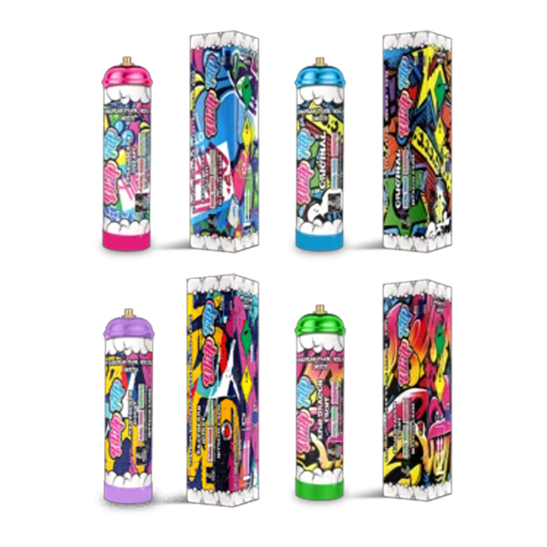 Whip Trip Cream Charger Cylinder Tank | 0.6 Litre | 375 Grams | 6 Count Per Case product image