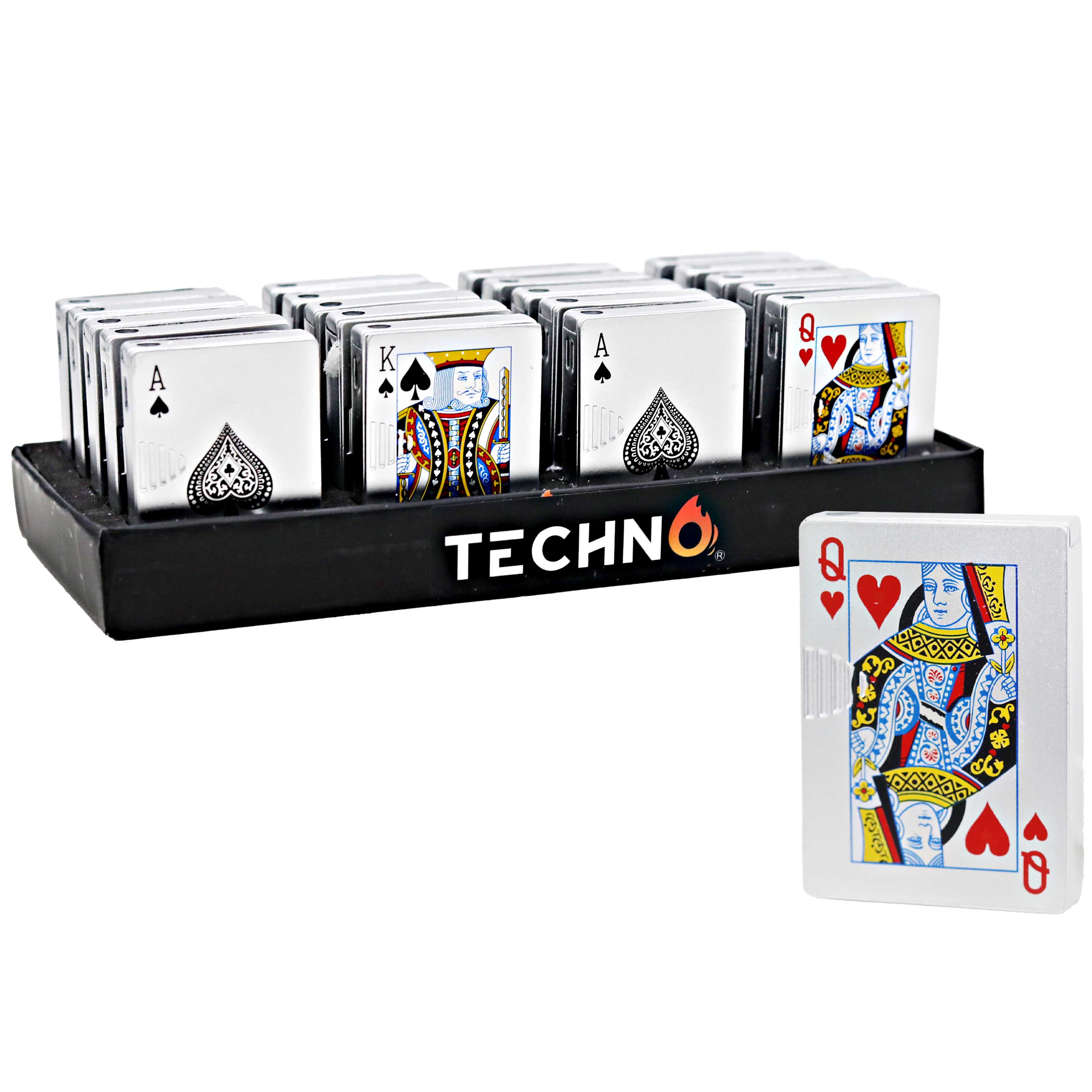 Techno Deck Of Cards Torch Lighters (09289) | 20 Count Display | Assorted Designs product image