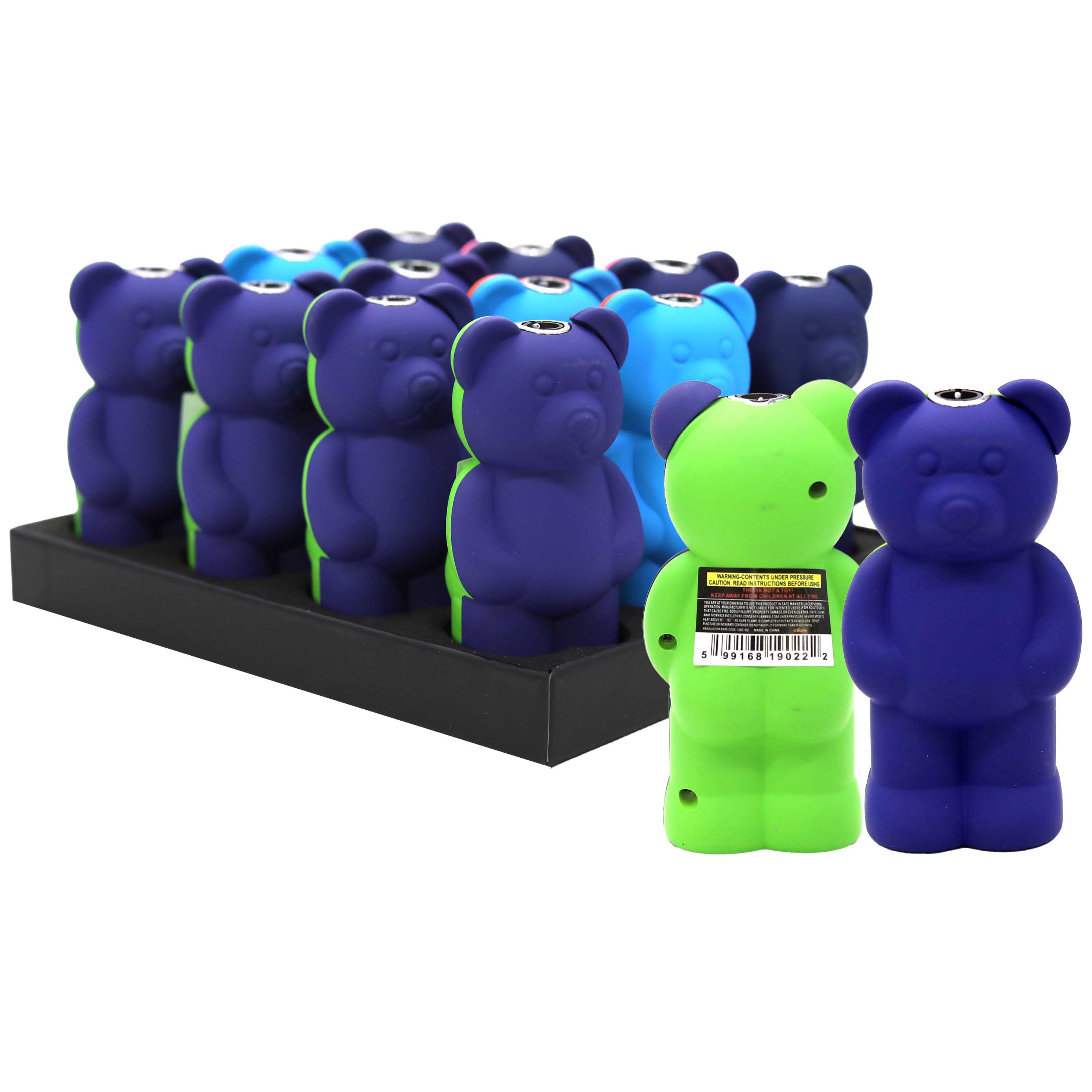 Techno Teddy Bear Torch Lighters (19022M/C/R) | 12 Count Display | Assorted Designs - image 1 of 3