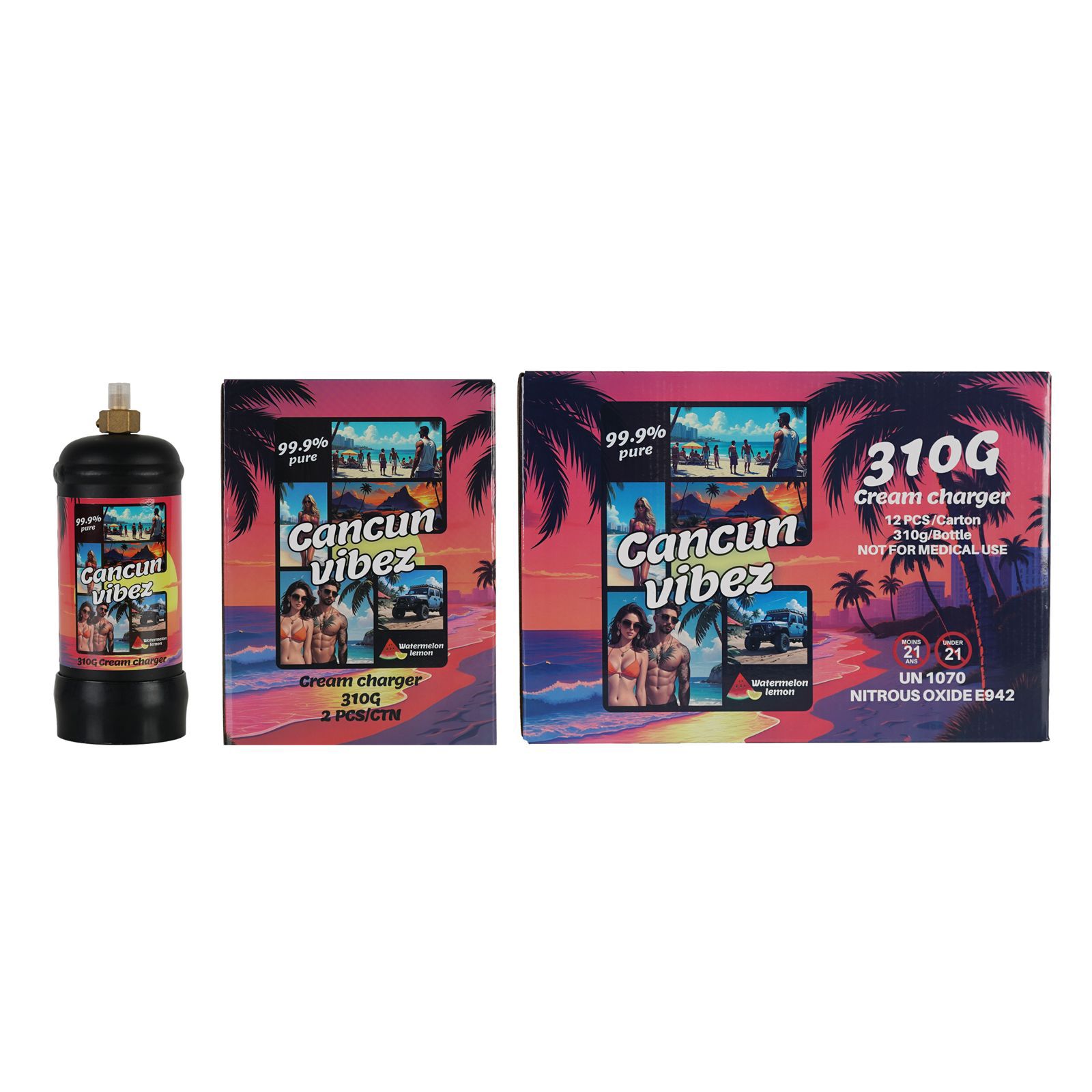 Cancun Vibez Nitrous Oxide | 0.5 Litre | 310 Grams | 2 Count product image