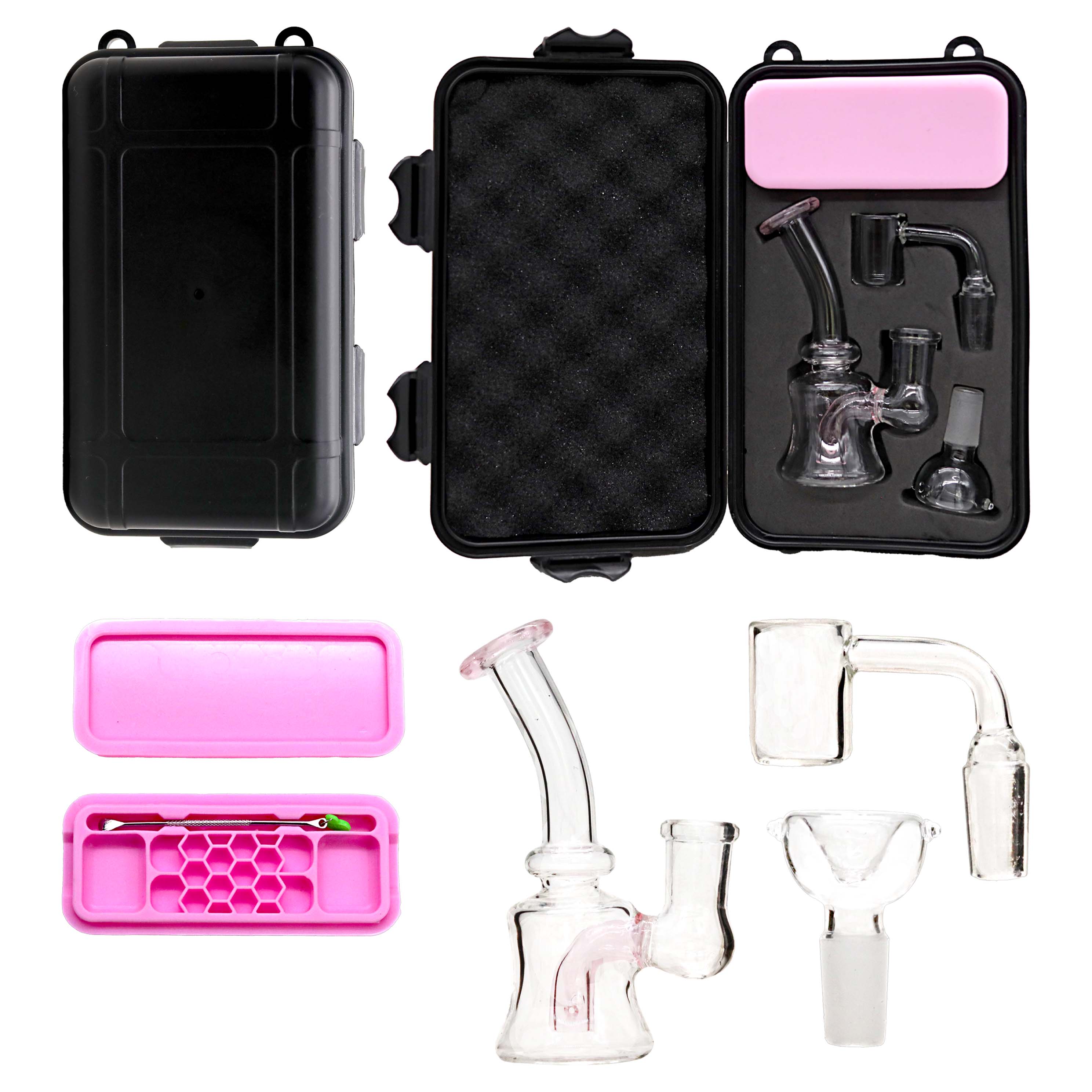 4 Piece Dab Rig Smoking Kit (TON0050) | Assorted Colors product image