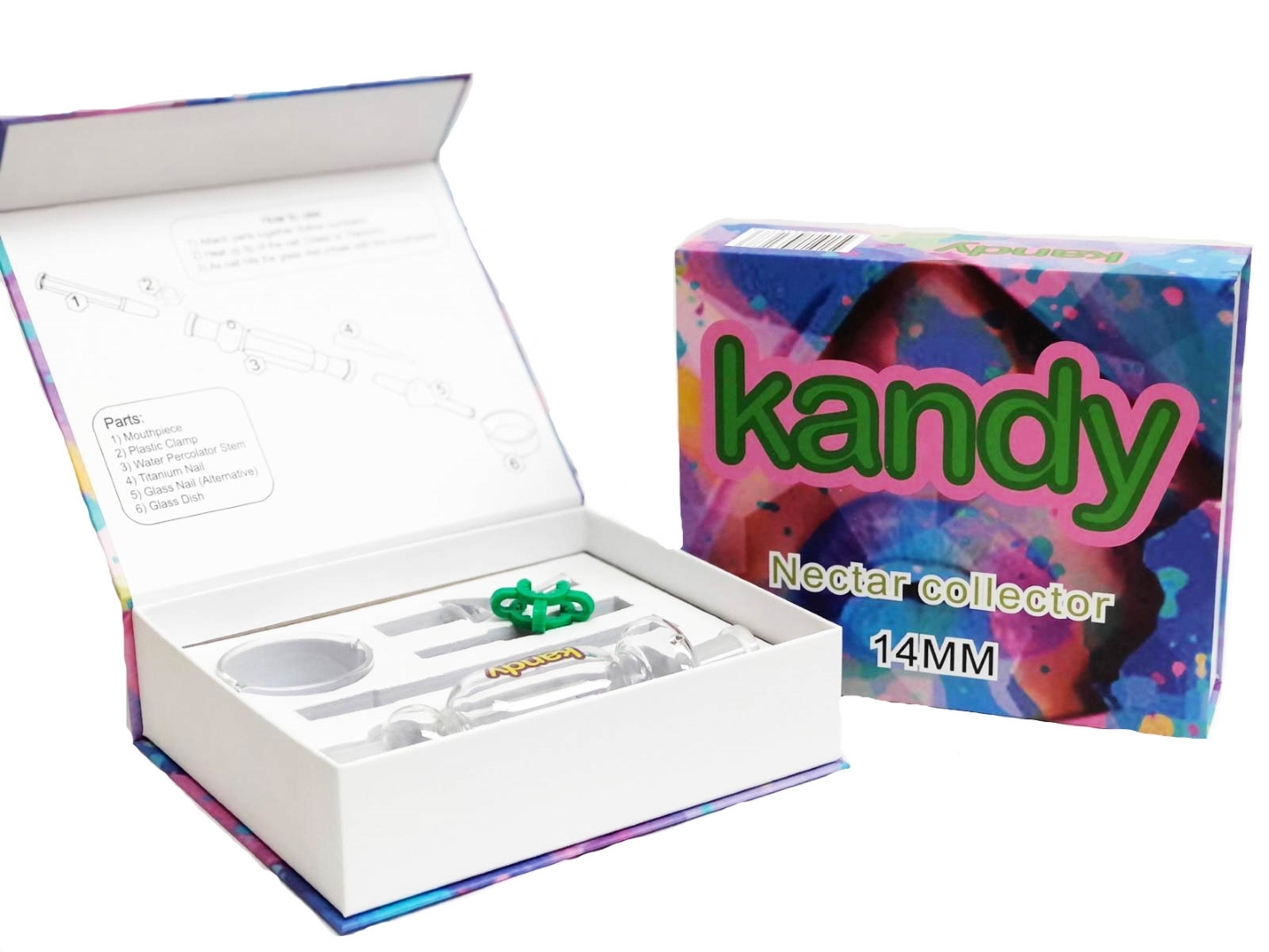 Kandy Nectar Collector Set With Metal Tip | 14mm | 5 inch product image