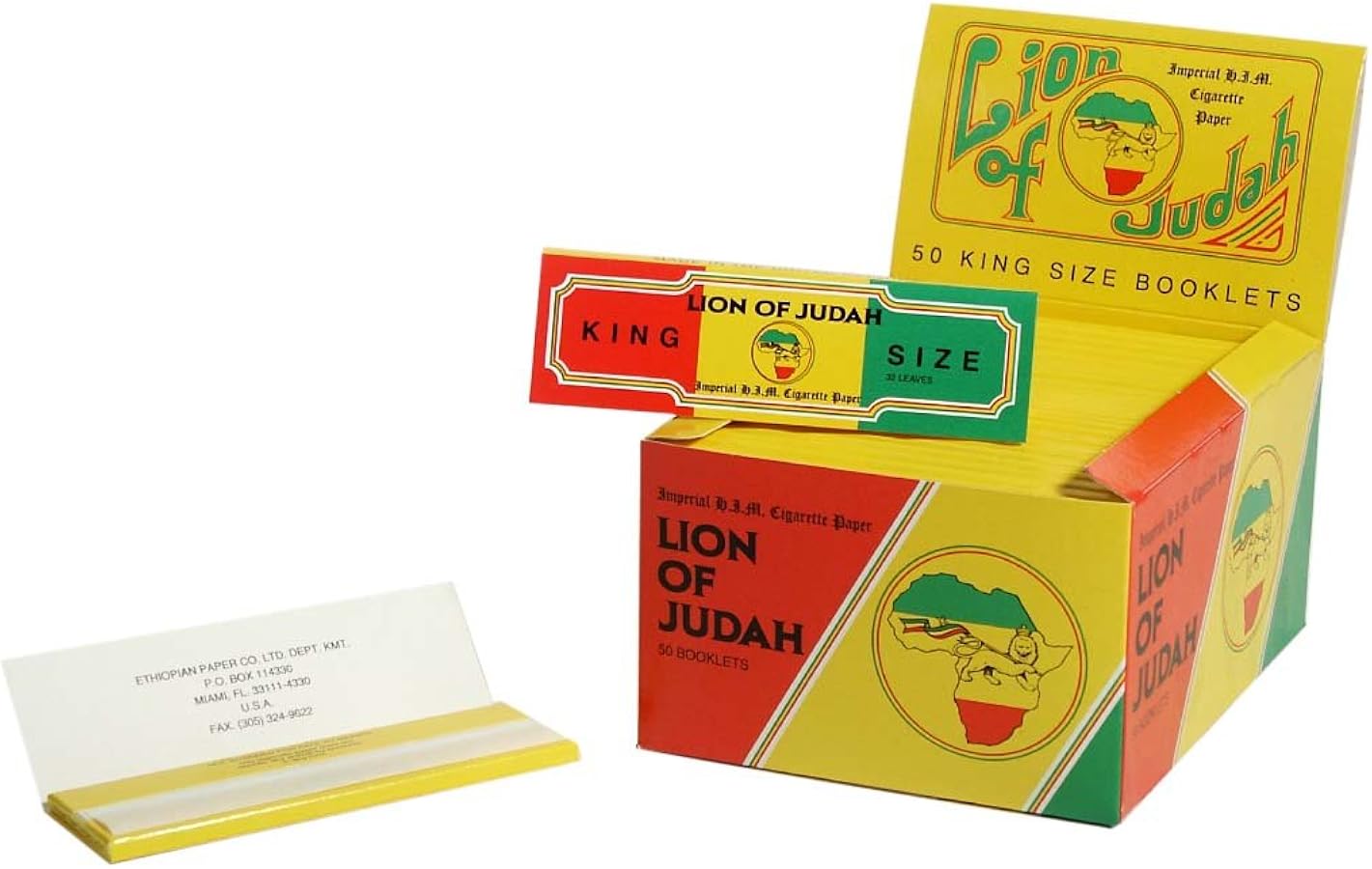 Lion Of Judah Cigarette Papers | King Size | 50 Count Display product image