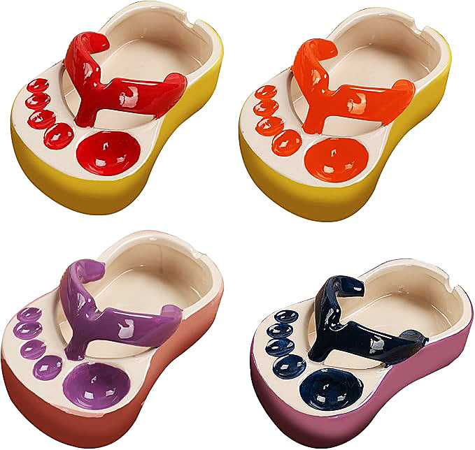 Slipper Design Ceramic Ashtray (ASH97) | 4 Count Display product image
