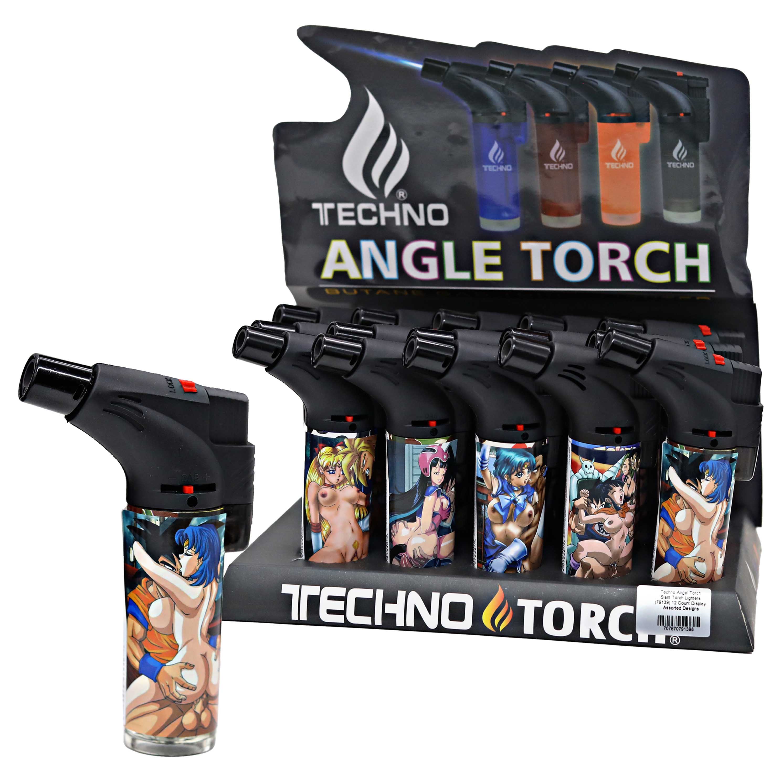Techno Angel Torch Slant Torch Lighters (79139) | 12 Count Display | Assorted Designs - image 2 of 3