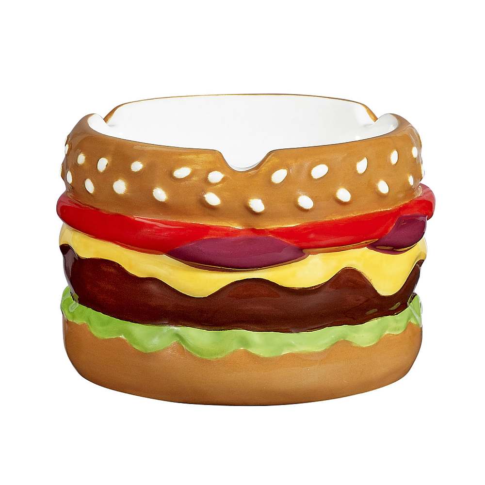 Cheeseburger Ceramic Ashtray (88175) | 6 inch product image