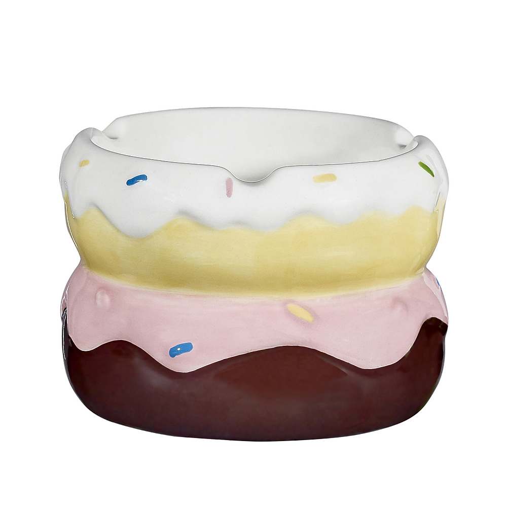 Double Donut Ceramic Ashtray (88176) | 6 inch product image