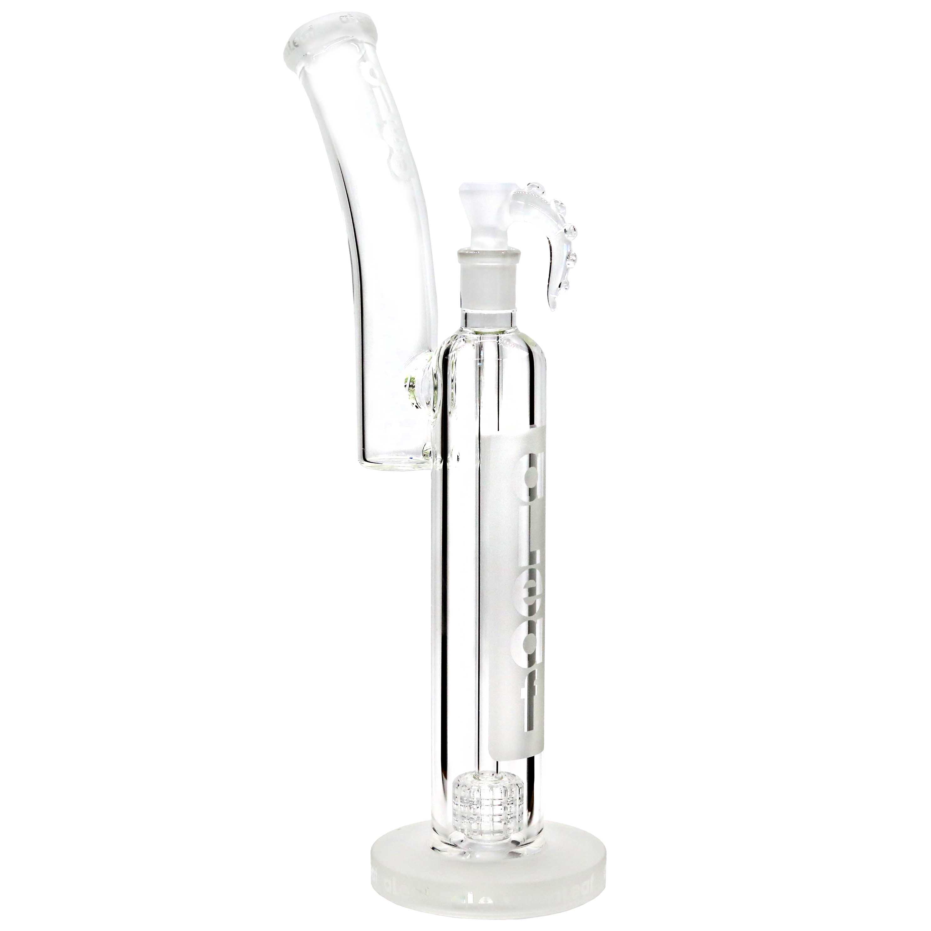 Aleaf Clear Cylindrical Shaped Matrix Perc With Bent Neck Waterpipe (AL2099) | 13 inches | Assorted Colors product image