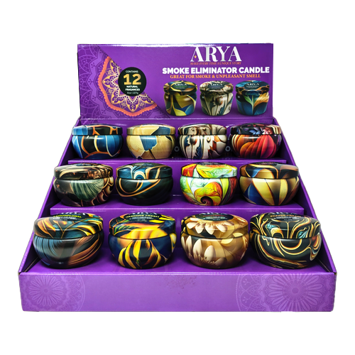 Arya Odor Eliminator Candle Jars | 8oz | 12 Count Display | Assorted Fragrances product image