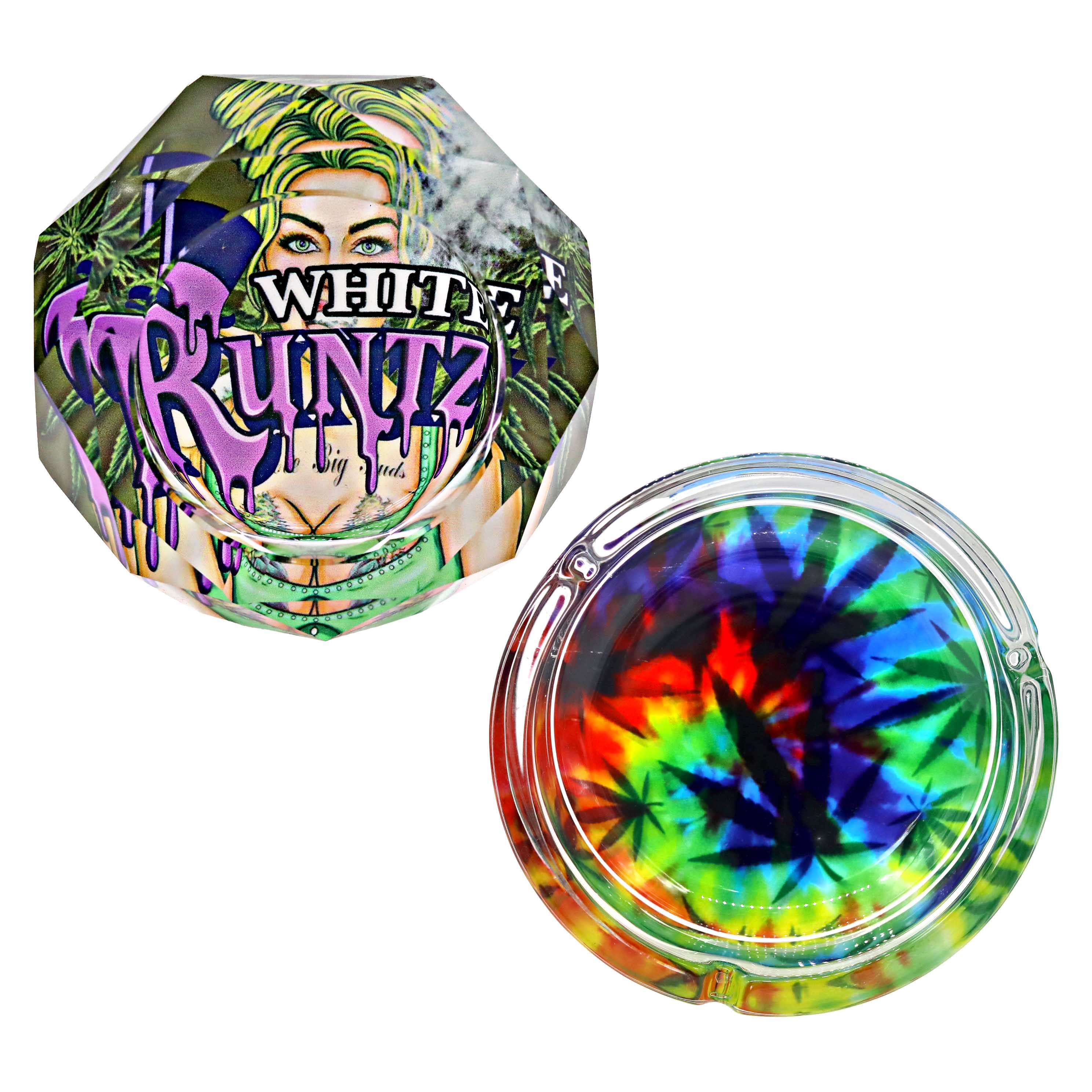 Mixed Designs Glass Ashtray (ASH50) | 7 inch | Assorted Designs product image