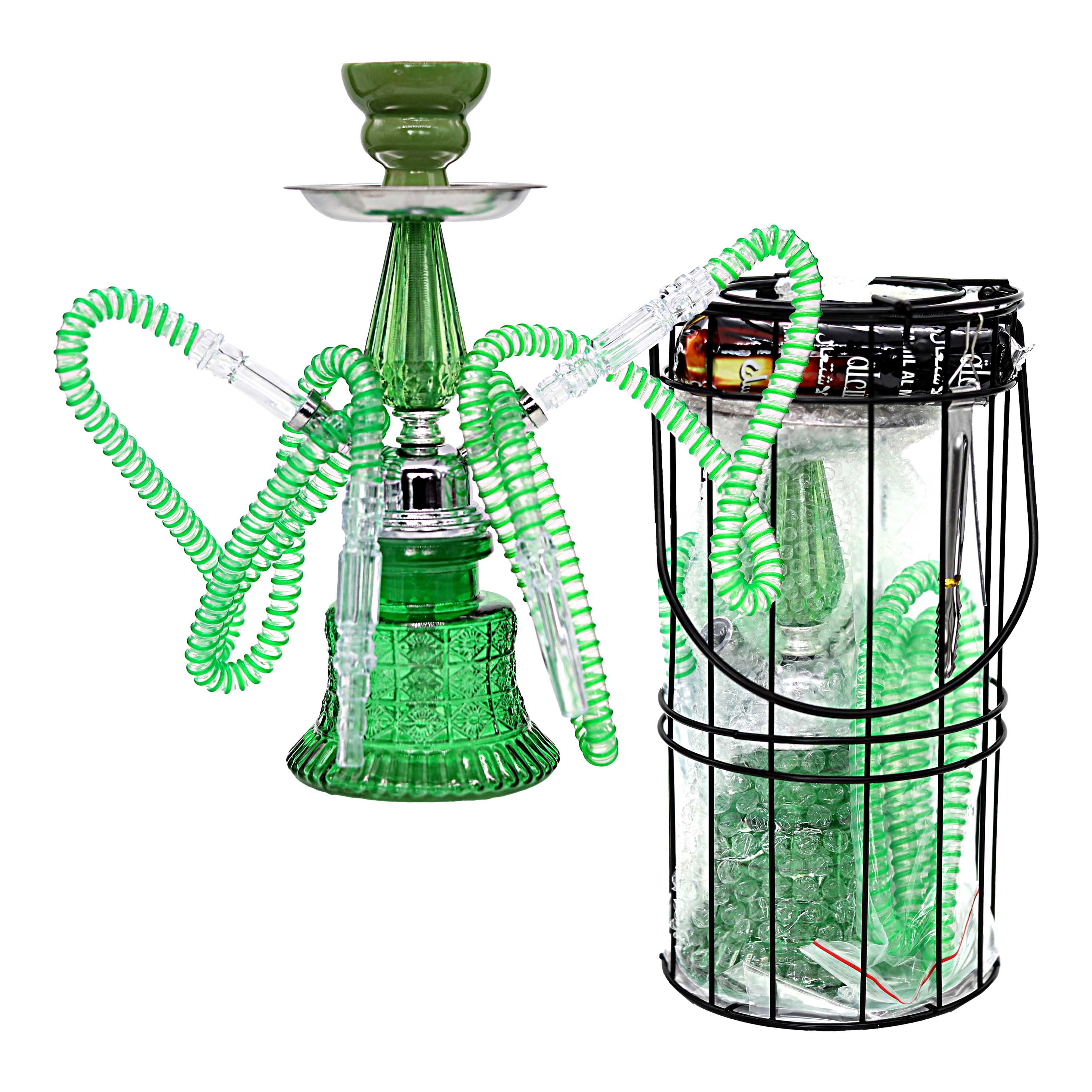 Aadhi 1 Hose Cage Hookah Kit | 12 Inches | Assorted Colors product image