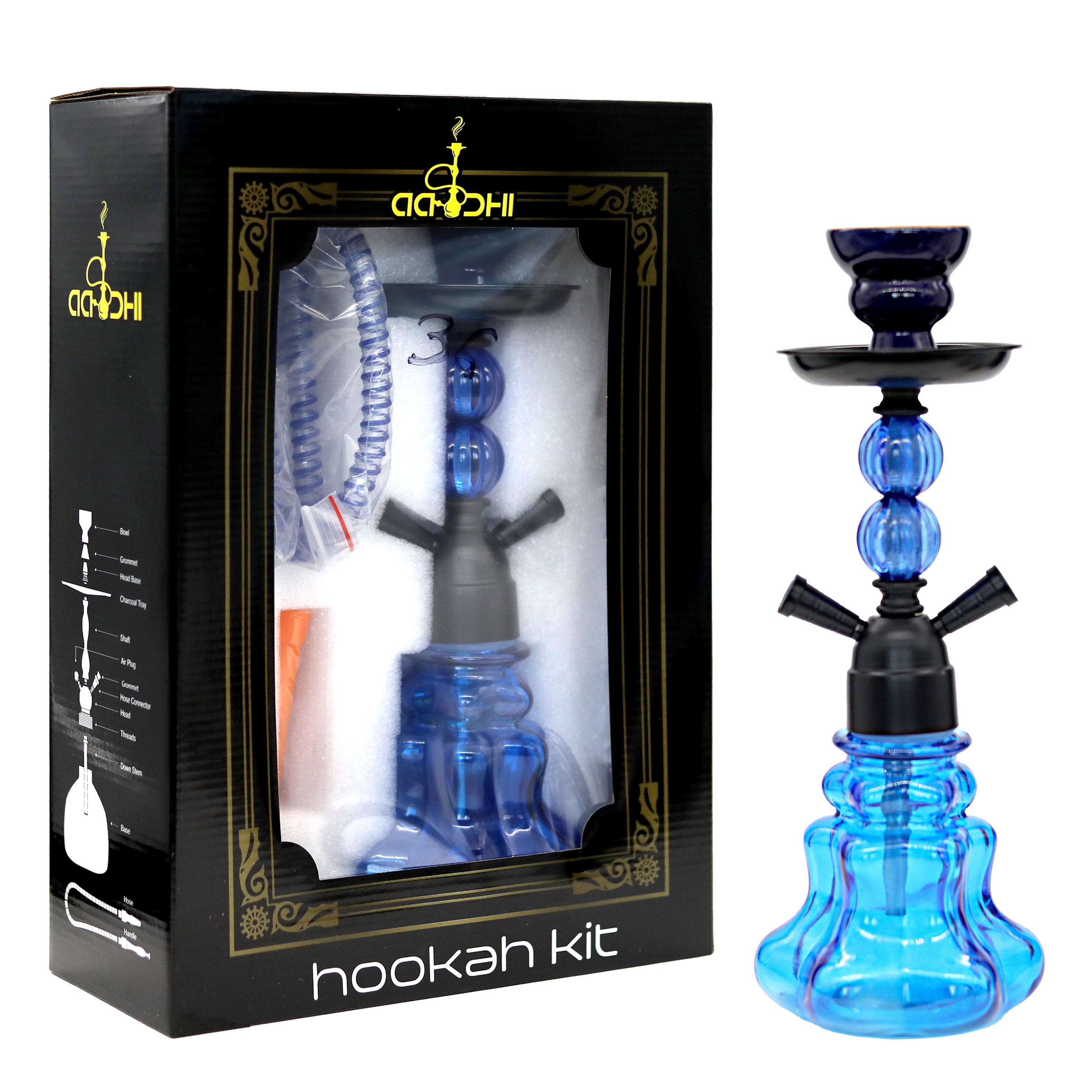 Aadhi 1 Hose Hookah Kit Set | 12 Inches | Assorted Colors product image