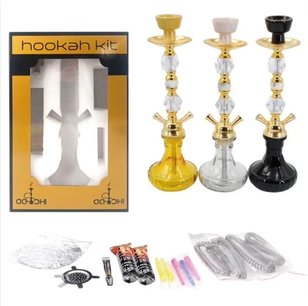 Aadhi 1 Hose Gold Gift Box Hookah Kit | 14 Inches | Assorted Colors product image