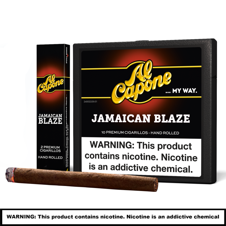 Al Capone Jamaican Blaze Slim Hand Rolled Cigarillos | 10 Count Display | Rum product image