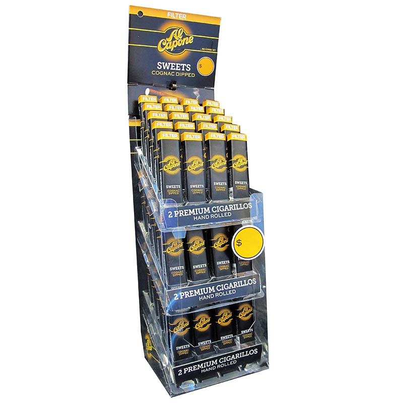 Al Capone 2 Hand Rolled Sweet Filter Cigarillos Tower | 2 Pack | 60 Count Display product image