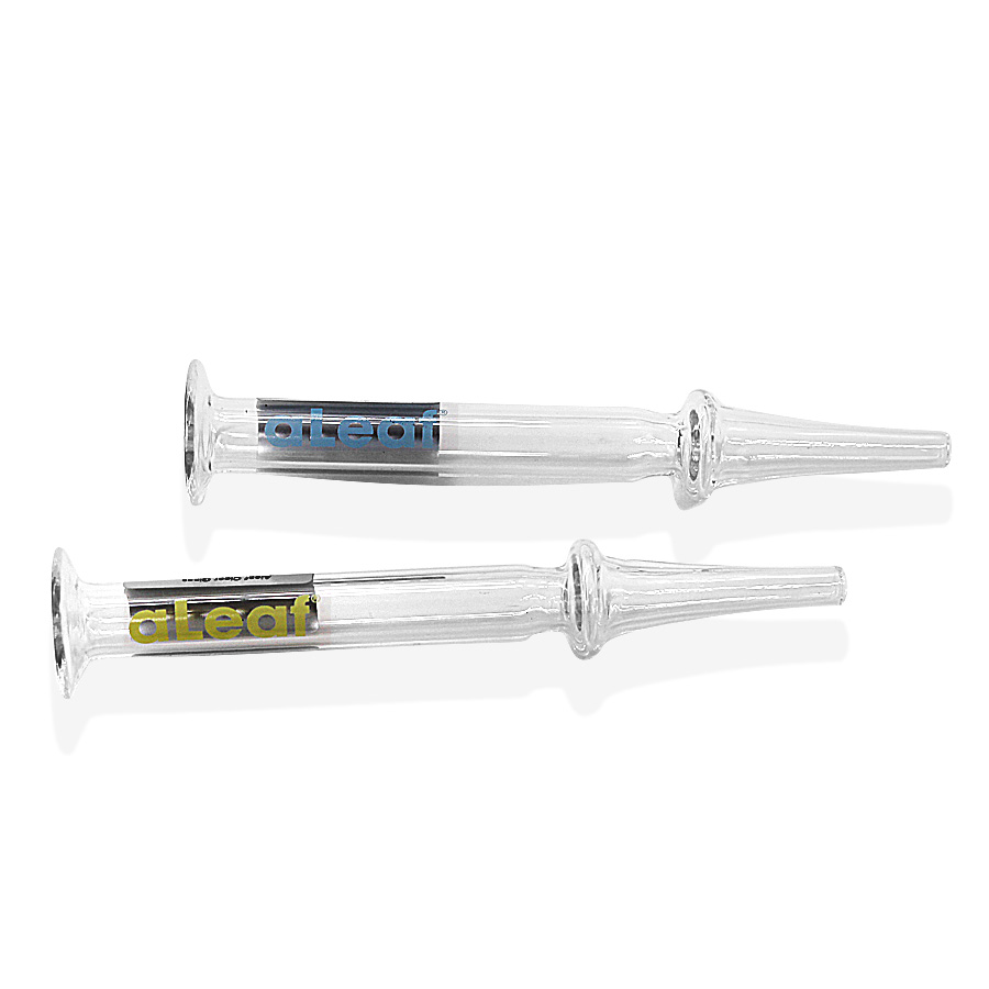 Aleaf Clear Glass Syringe Dab Straw (ALNC5054) | 5 inch | Assorted Colors product image