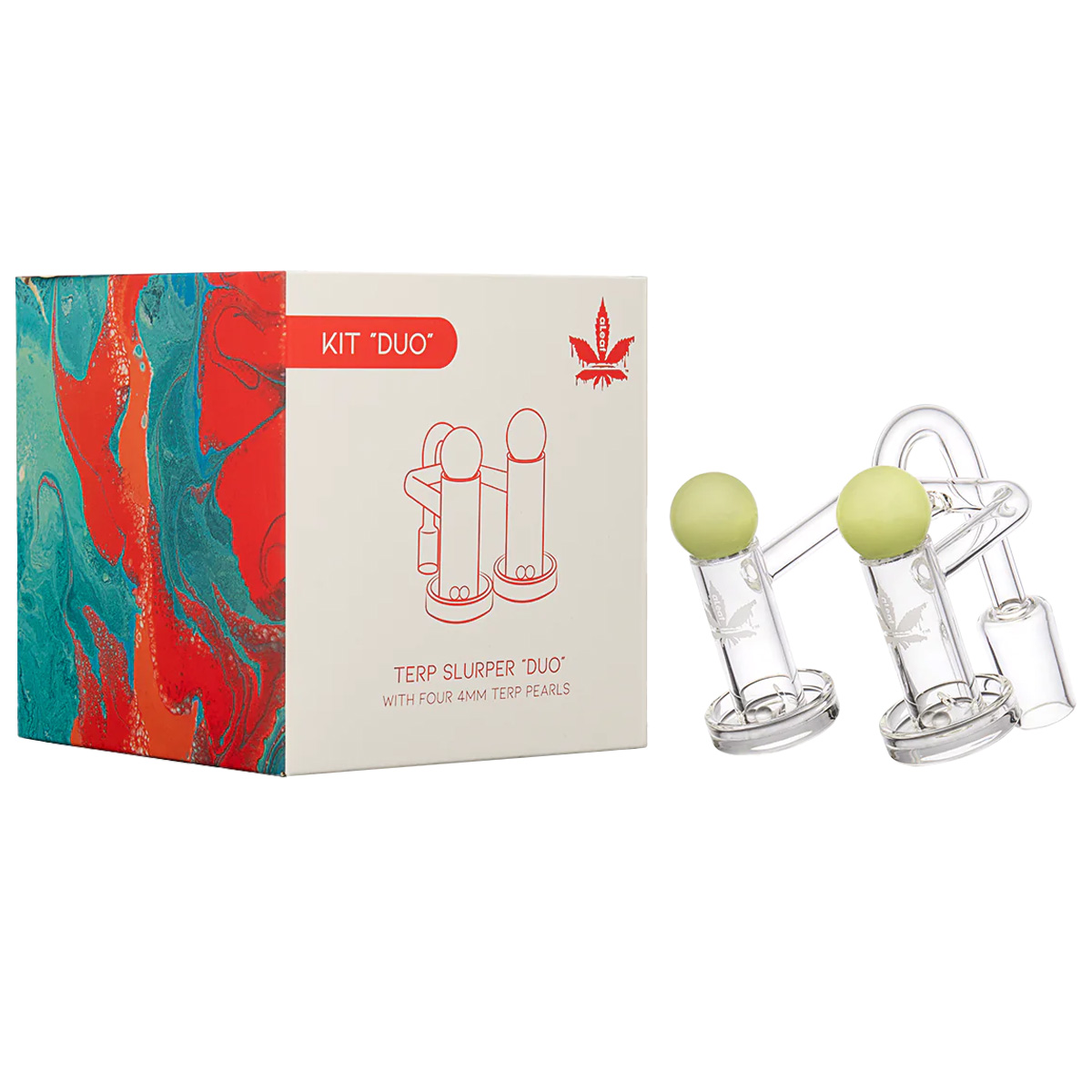 ALEAF "DUO" Terp Slurper with Double Head 90 Degree (ALD1017) | 14mm | Male product image