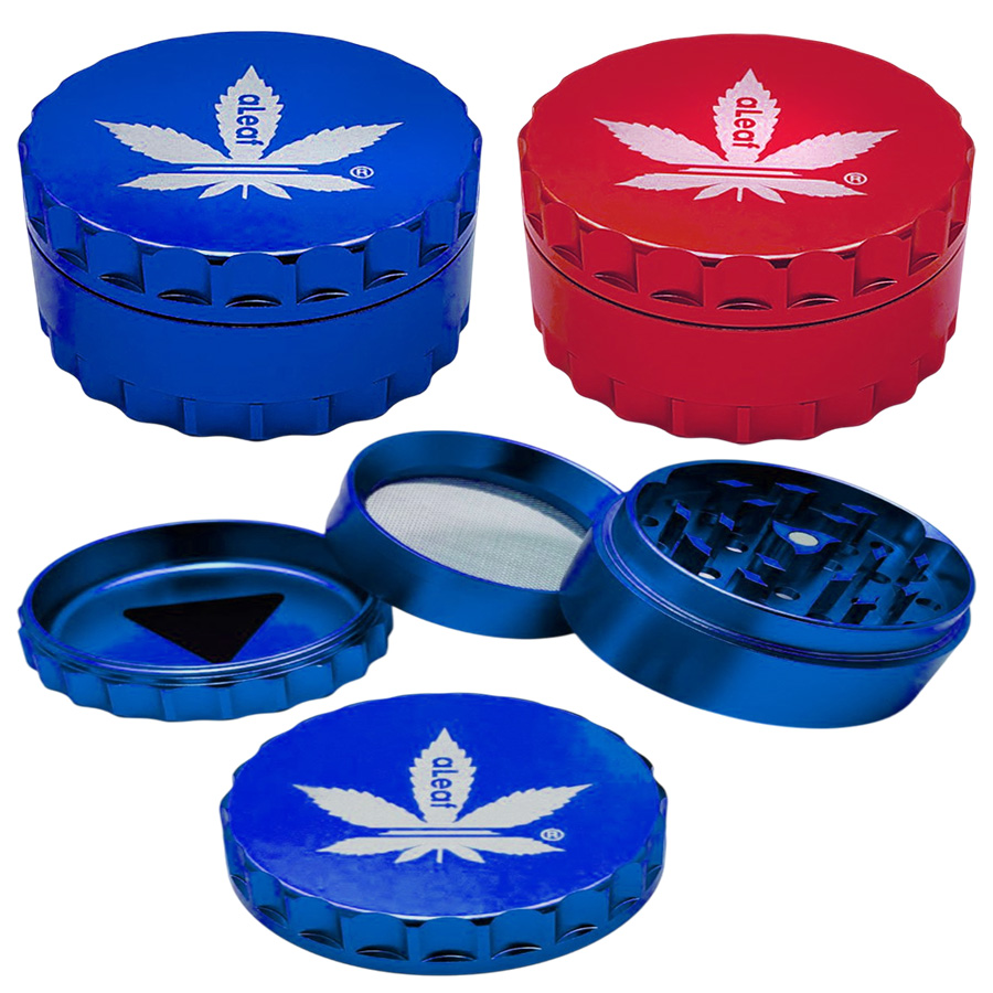Aleaf Metallic Heavy 4 Part Grinder (ALG100-75) | 75mm | Assorted Designs product image