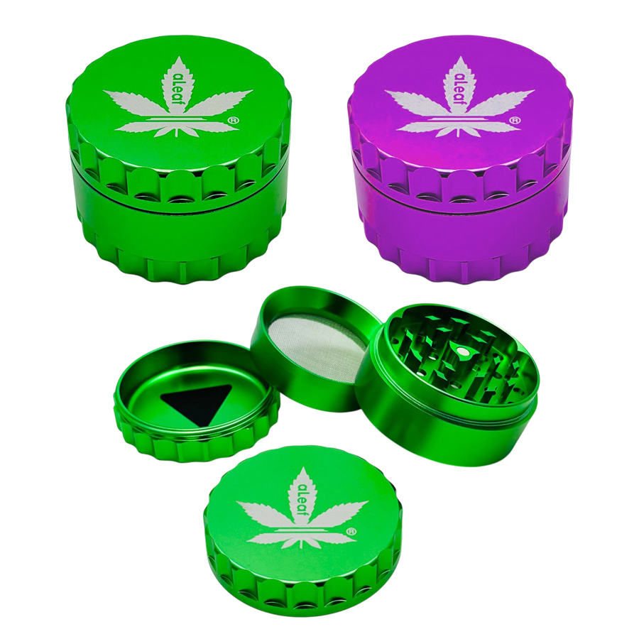 Aleaf Metallic Heavy 4 Part Grinder (ALG100-63) | 63mm | Assorted Designs product image