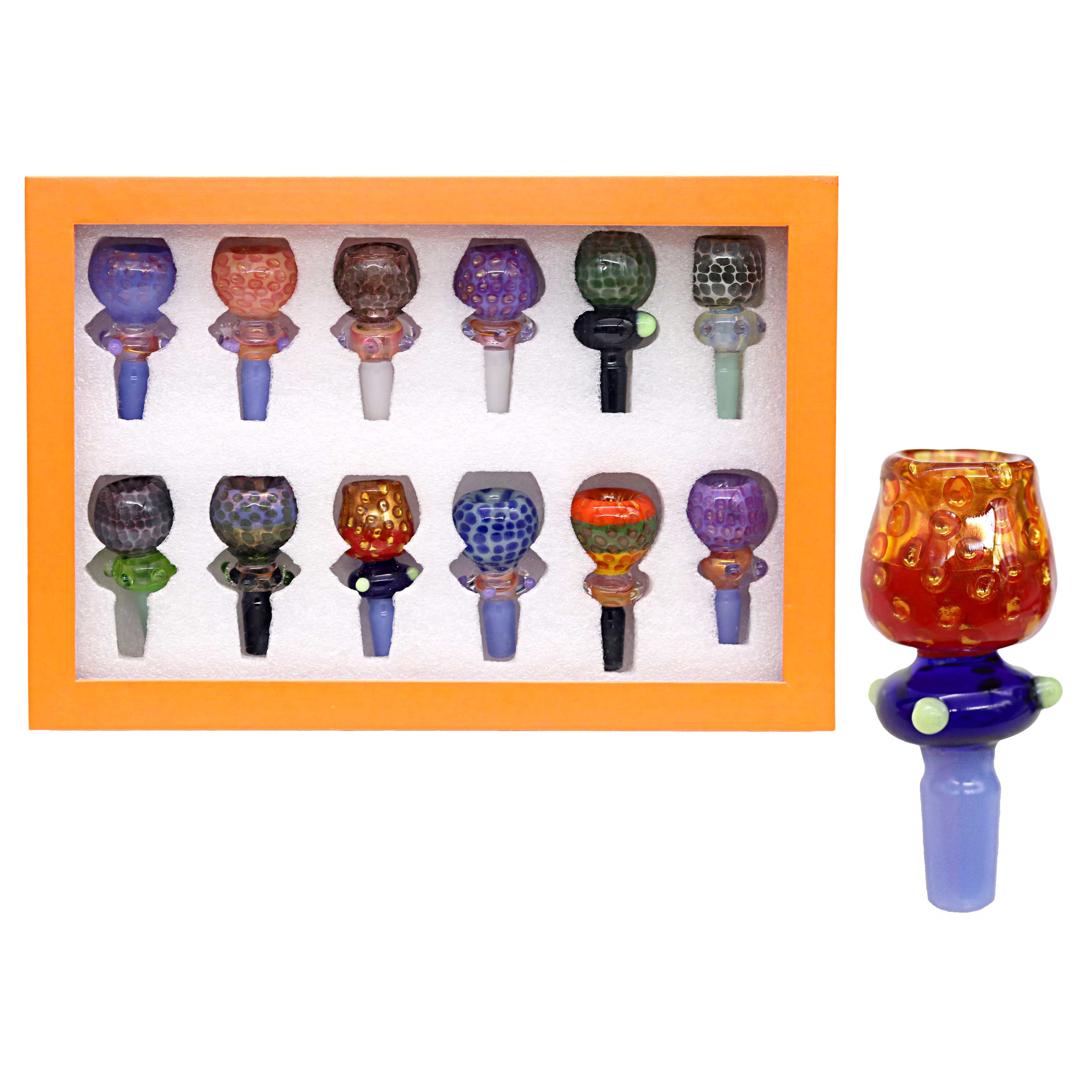 Apex Fancy Double Tube Bowl (BDD-101) | Male | 14mm | 12 Count Display product image