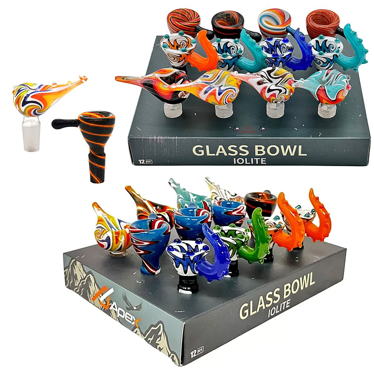 Apex Iolite Bowl (BD-700) | 14mm | Male | Assorted Colors product image