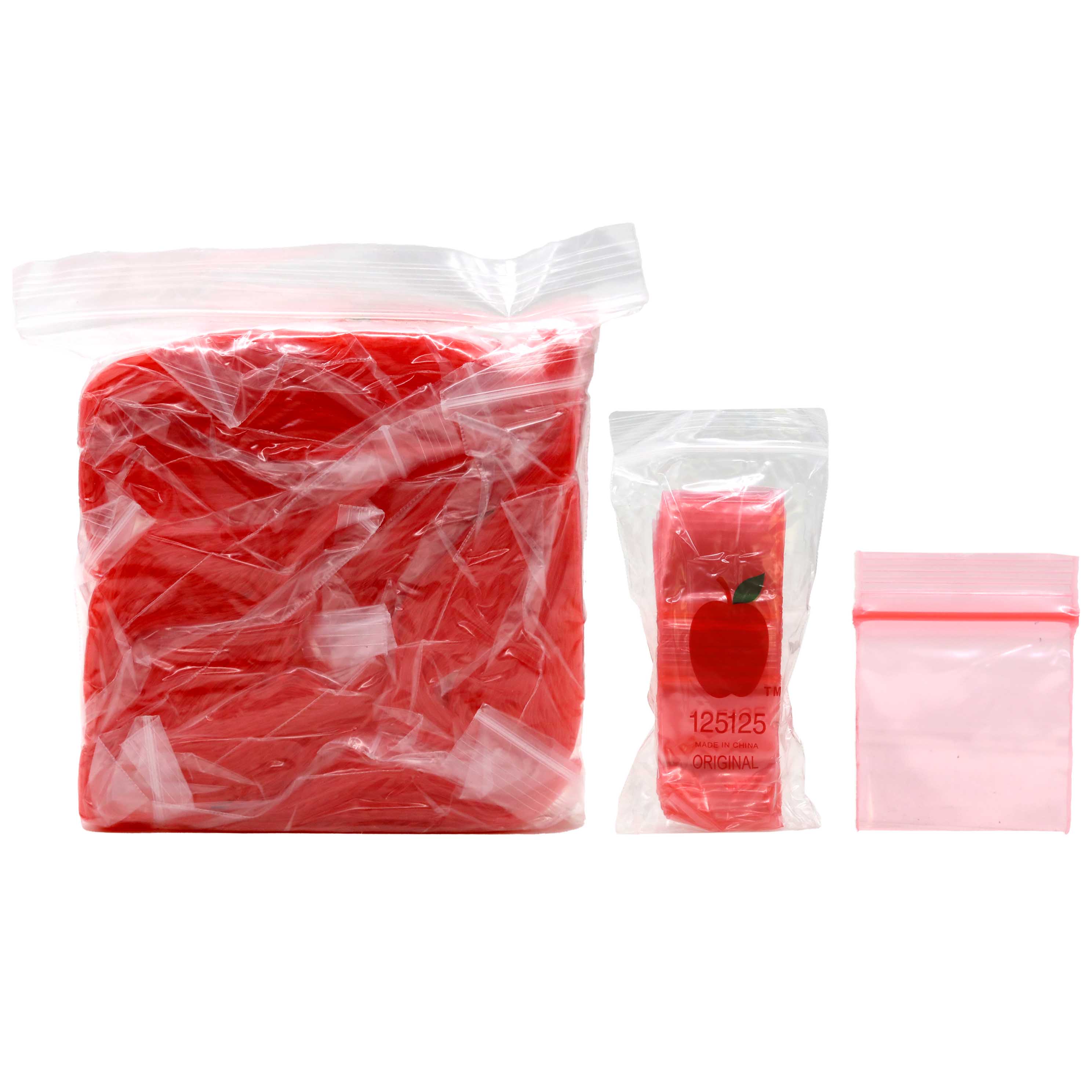 Apple Clear Plastic Bags (125125) | Red product image