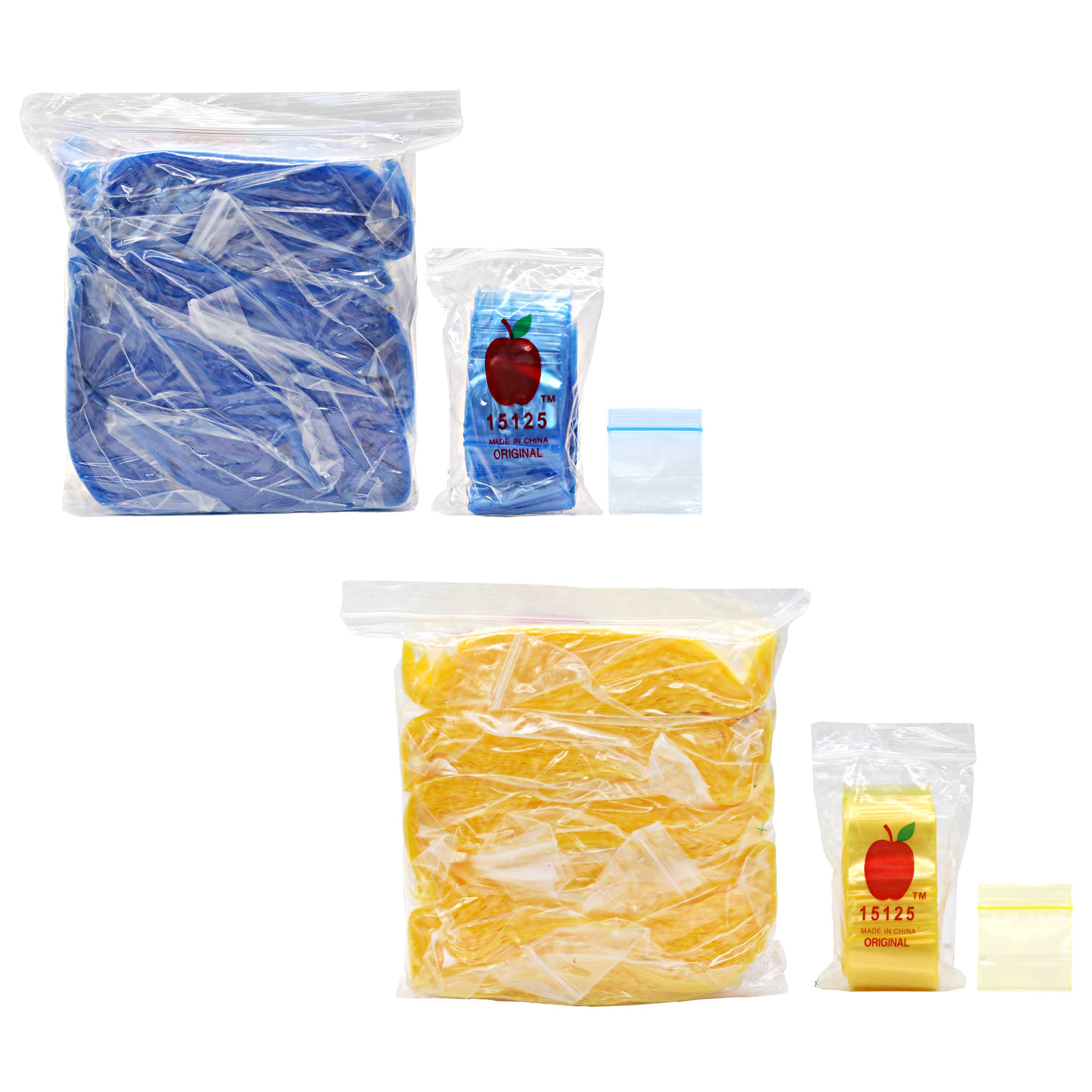 Apple Plastic Bags (15125) | 100 Count Pack | Assorted Colors product image