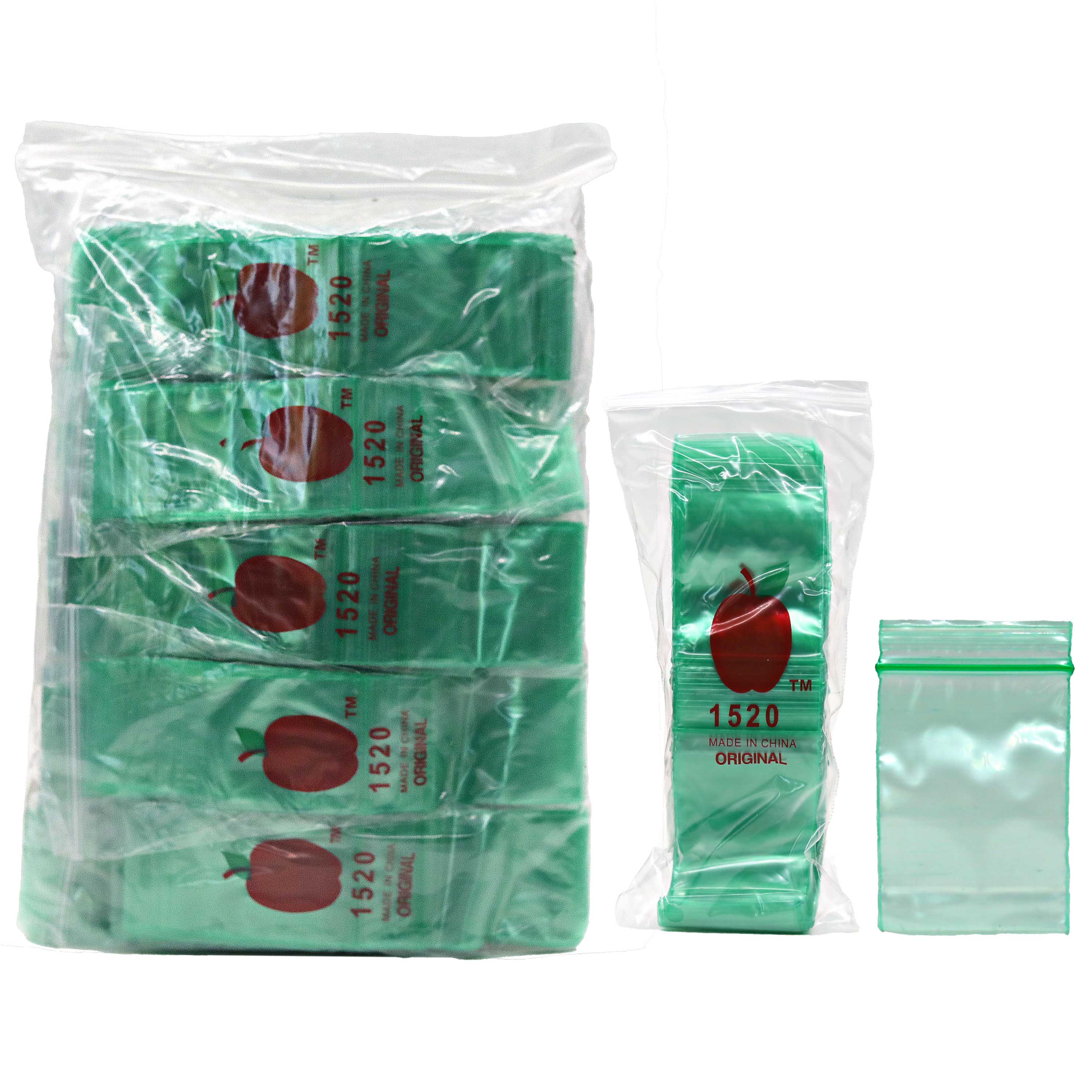 Apple Plastic Bags (1520) | Green - image 1 of 2