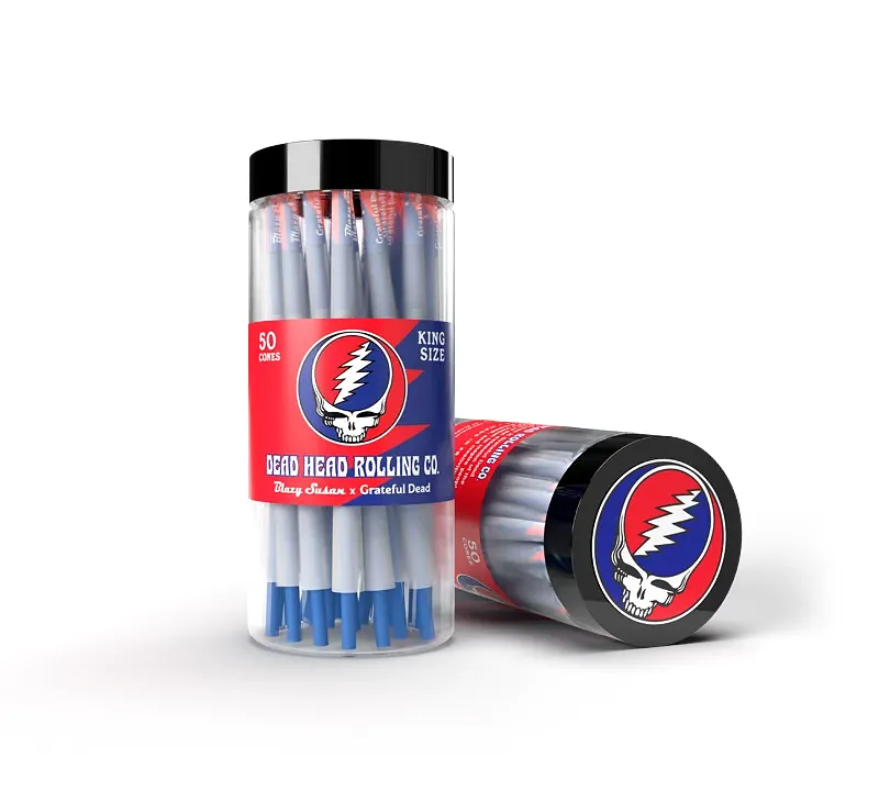 Blazy Susan Grateful X Dead Head Paper & Cones | King Size | 50 Count Jar product image