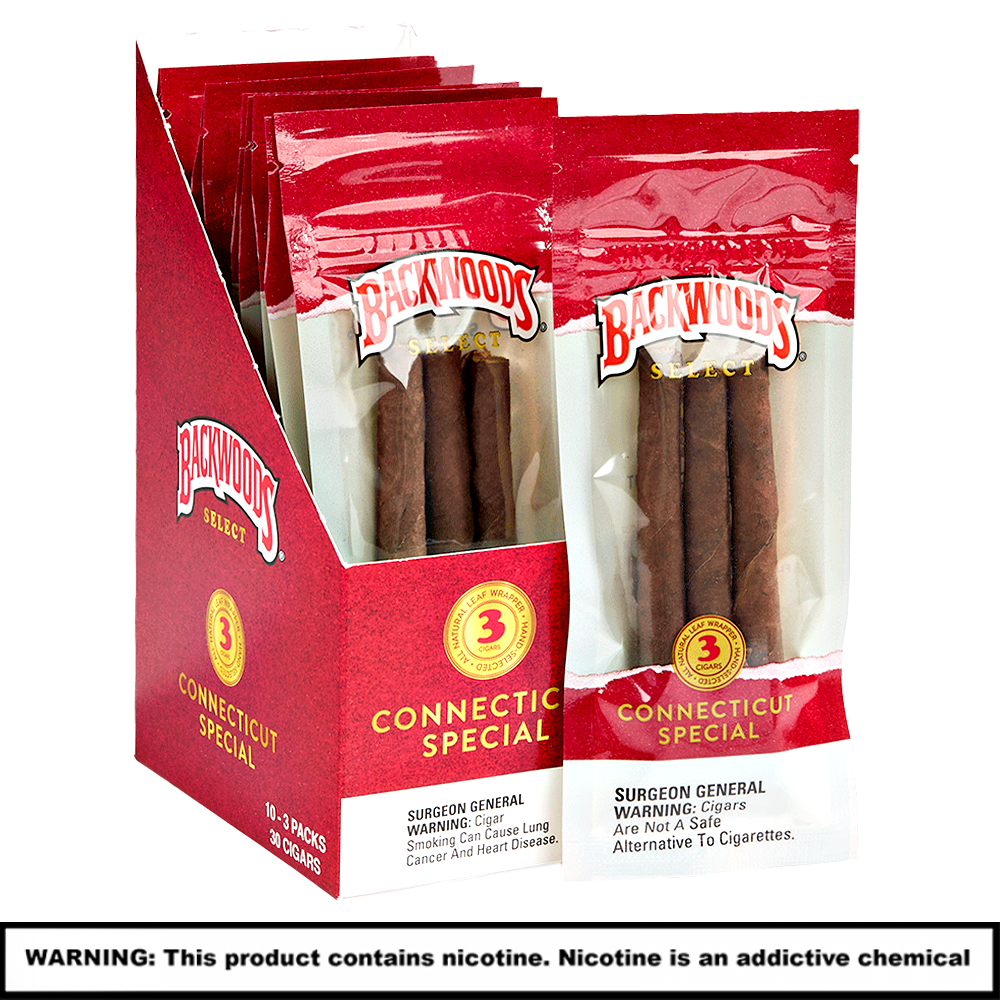 Backwoods Cigars | 3 Pack | 30 Count Display | SELECT CONNECTICUT SPECIAL product image
