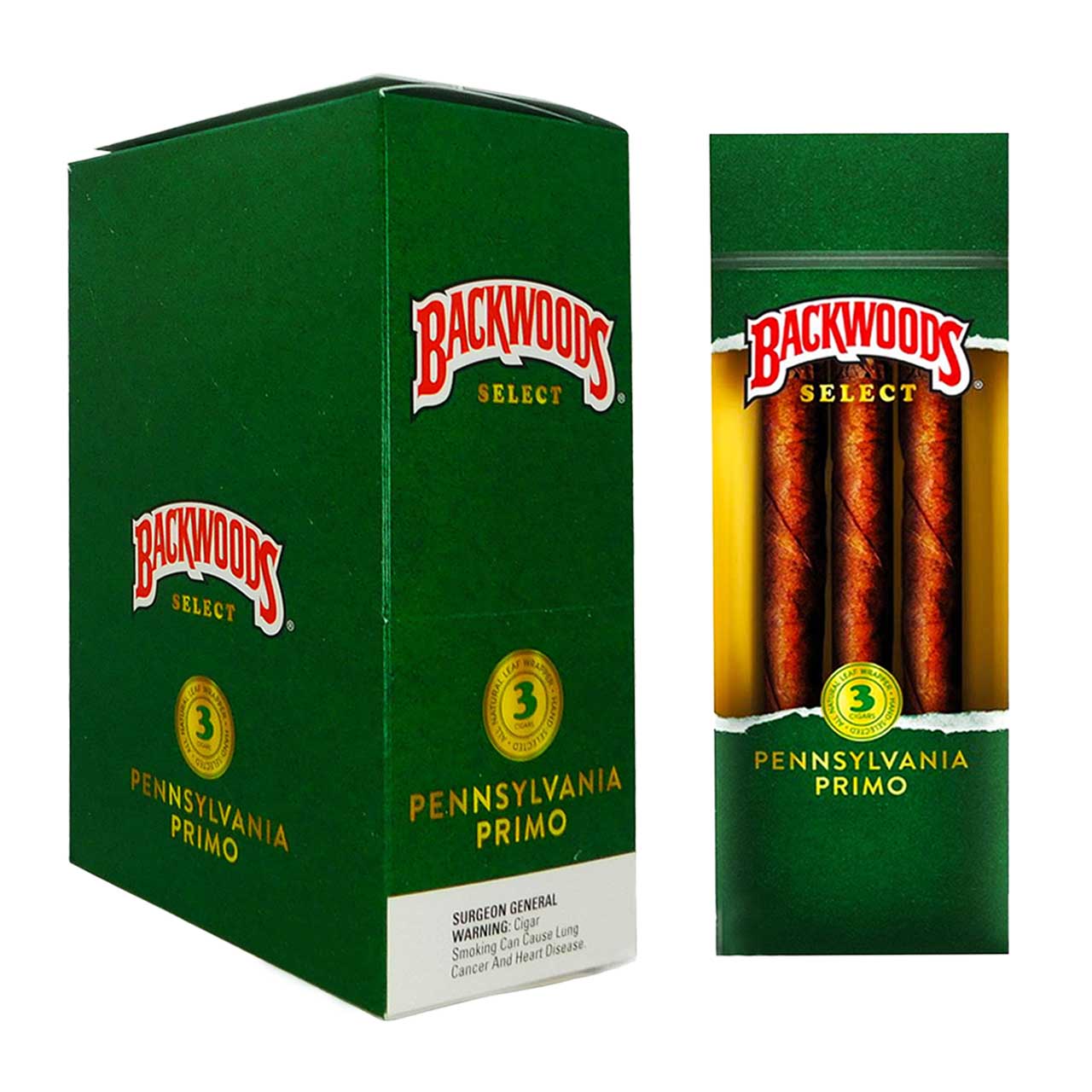 Backwoods Cigars | 3 Pack | 30 Count Display | SELECT PENNSYLVANIA PRIMO product image