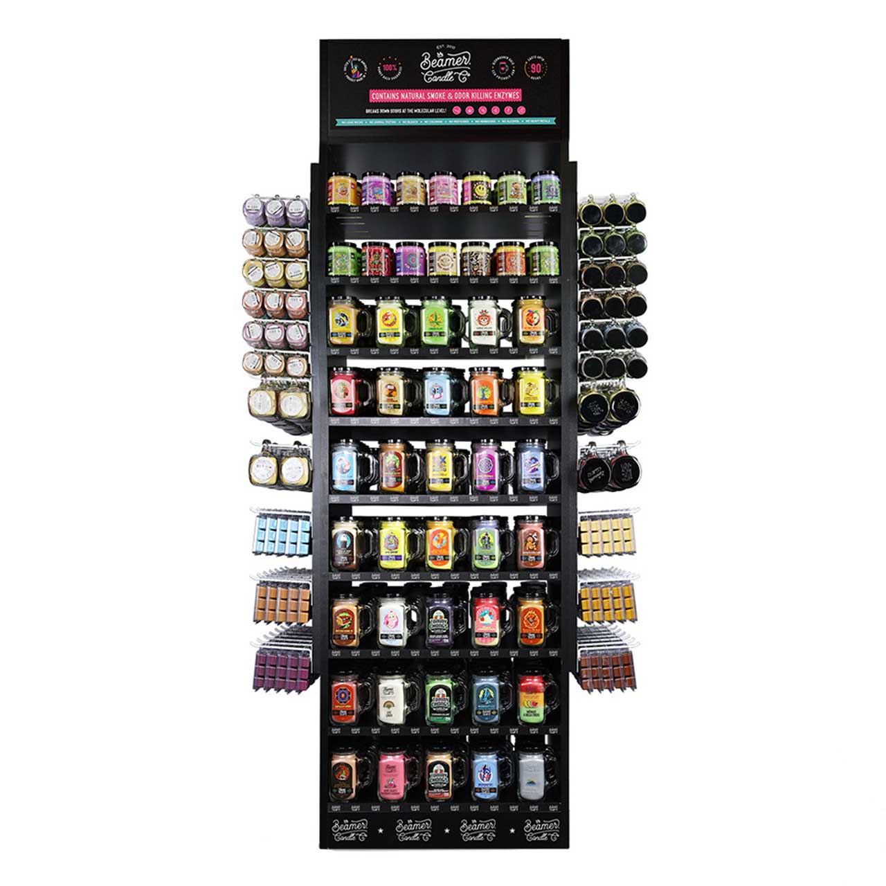 Beamer Candle Co. Large Wooden Candle Display Includes 210 Large Jars, 120 Medium Jars, 192 Small Jars, 216 Mixed Wax Drops, 54 Mixed Trippy Wick Candle Units. - image 2 of 2