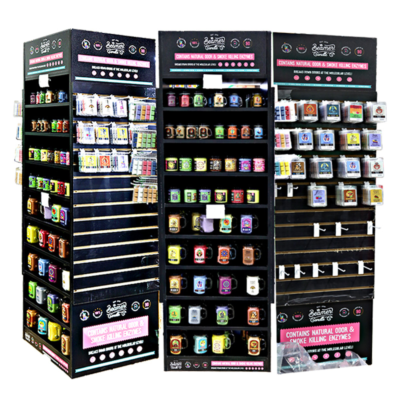 Beamer Candle Co. Large Wooden Candle Display Includes 84 Large Jars, 49 Medium Jars, 116 Small Jars, 132 Mixed Wax Drops, 20 Mixed Trippy Wick Candle Units. product image