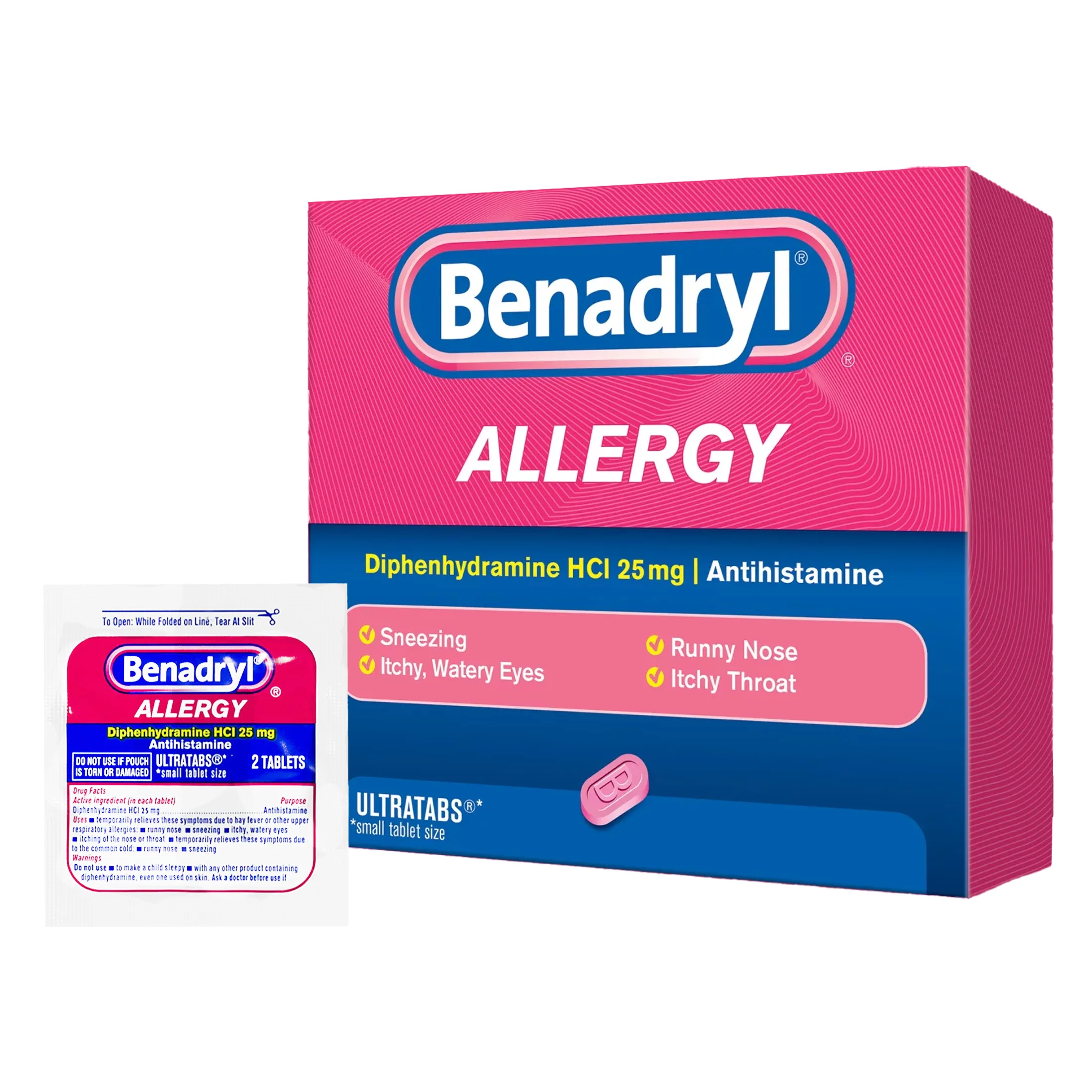 Benadryl Allergy Relief Tablets | 2 Pack | 20 Count Display product image