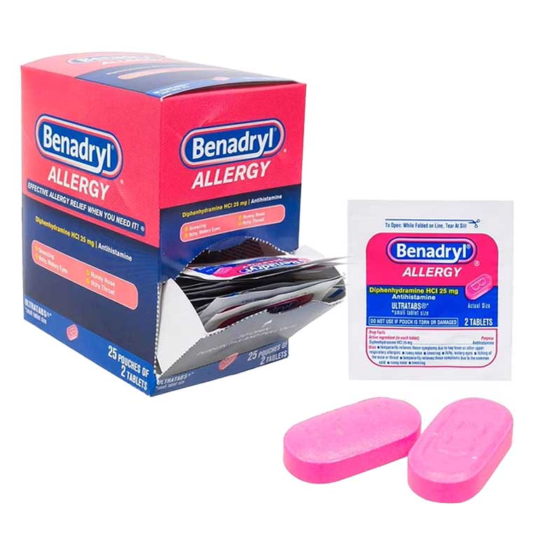 Benadryl Allergy Relief Tablets | 2 Pack | 25 Count Display product image