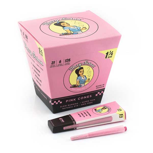 Blazy Susan Pink Cones | 1 1/4 Size | 6 Pack | 21 Count Display product image