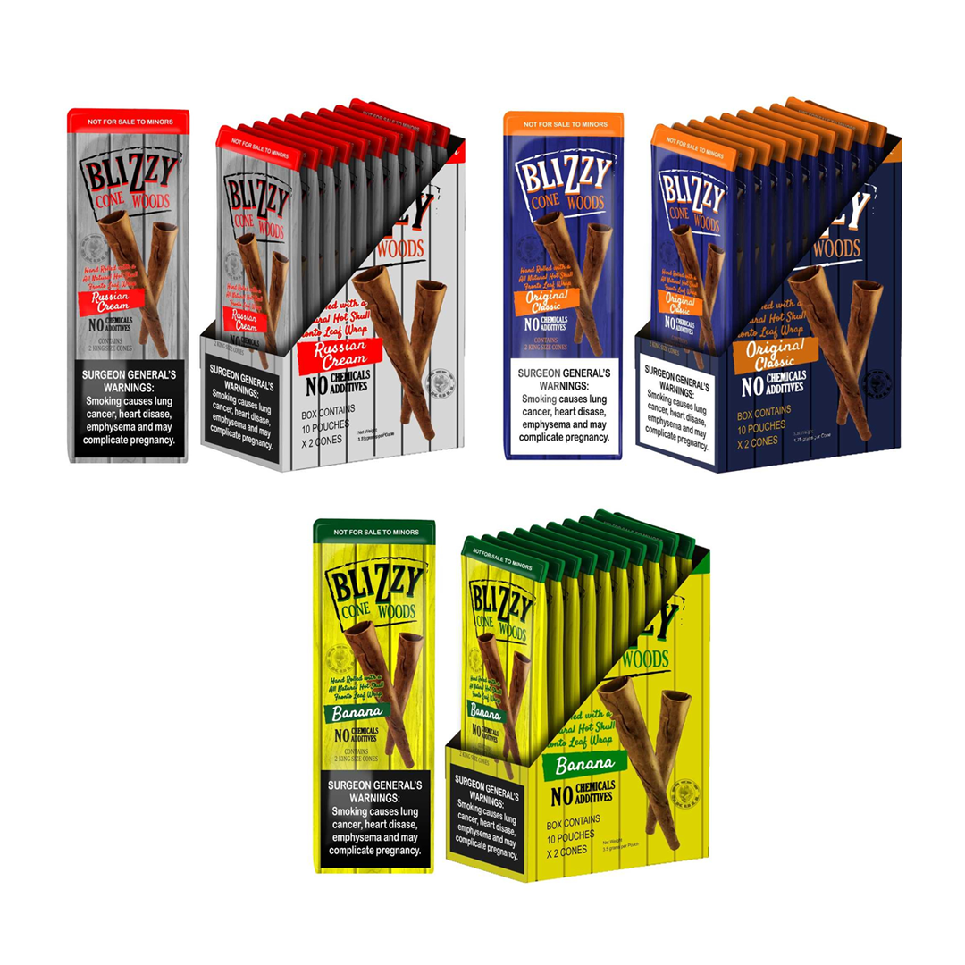 Blizzy Natural Leaf Cones | King Size | 2 Pack | 10 Count Display product image