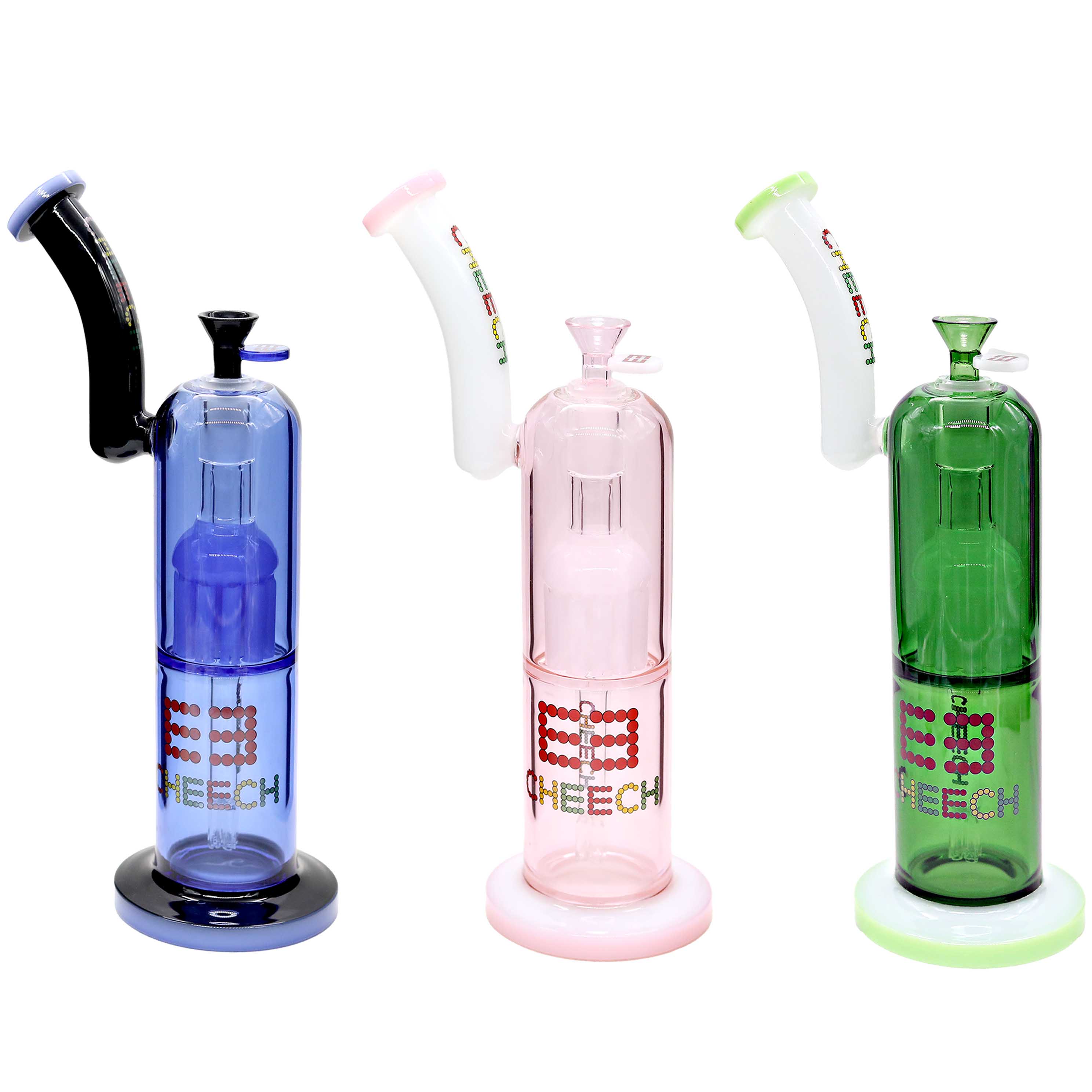 Cheech Full Color Dome Shaped Slyme Color Matrix Perc Waterpipe (CH-193) | 13 inch product image