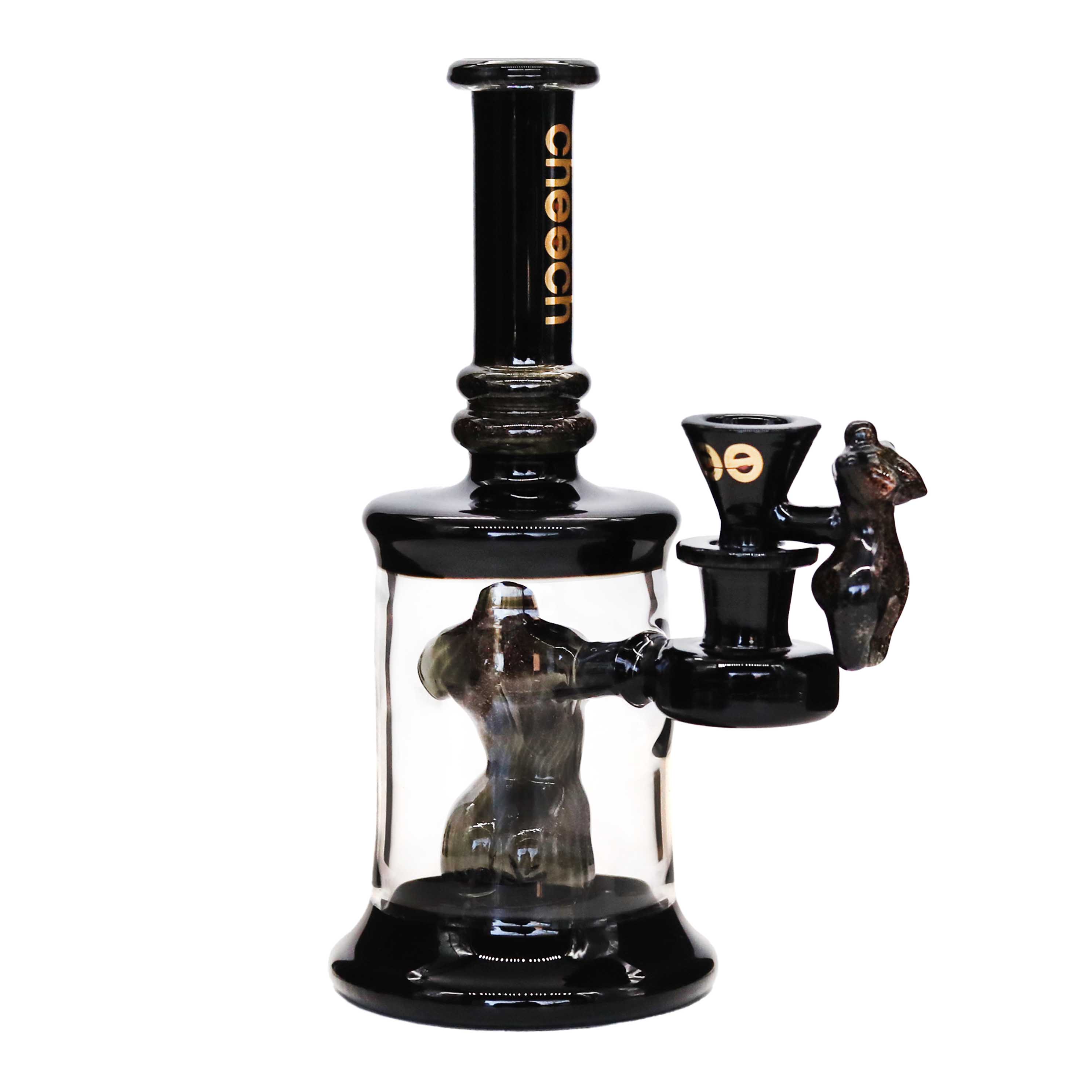 Cheech Dicro Shaded Lady Figure Perc Cylindrical Waterpipe (CH-212) | 8 inch | Assorted Colors product image