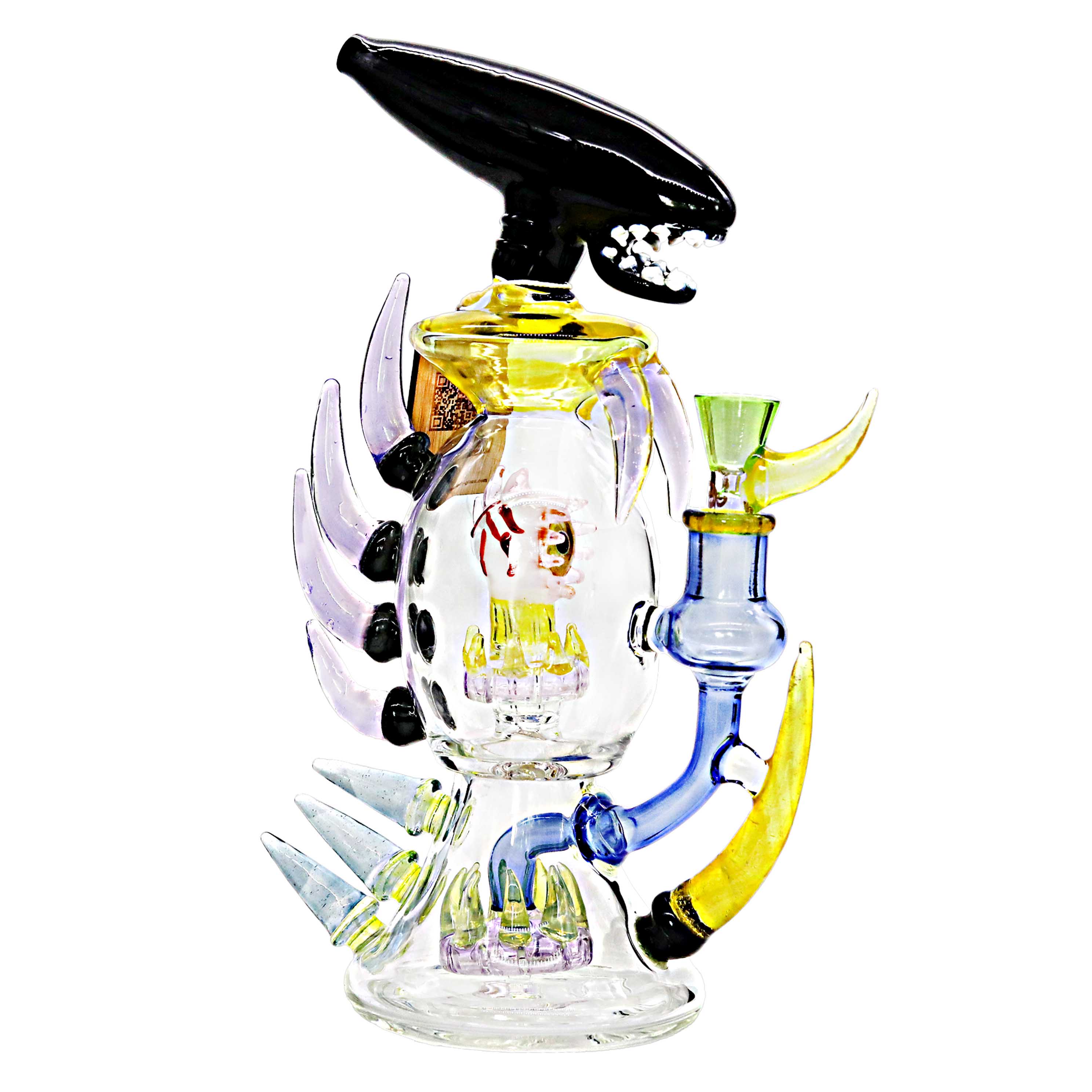 Cheech Extraterrestrial Invader Nail Perc With Shark Top Waterpipe (CH-288) | 12 inch product image