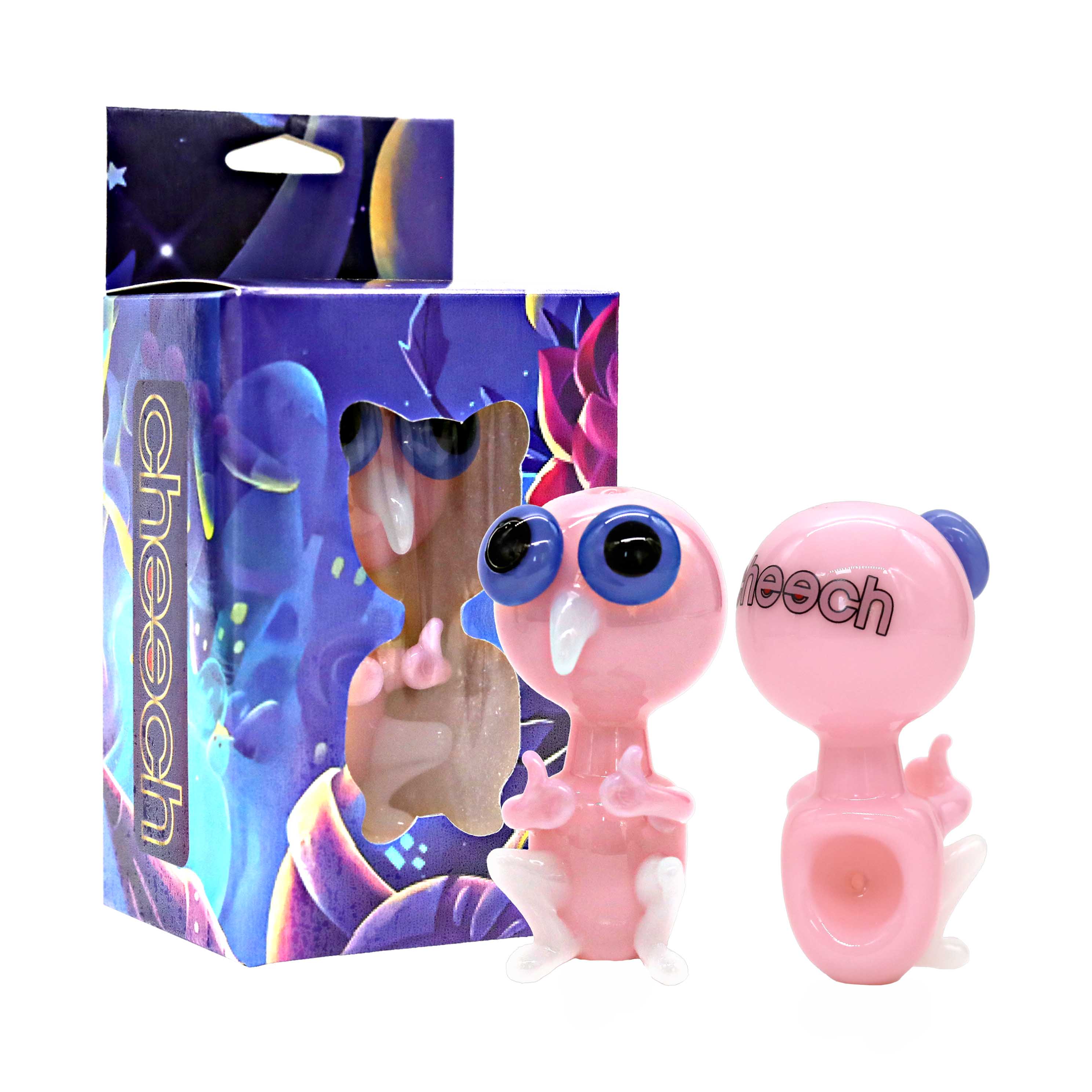 Cheech Slyme Color Birdie With Thums Up Handpipe (CH-PIPE-167) | 4 inch product image