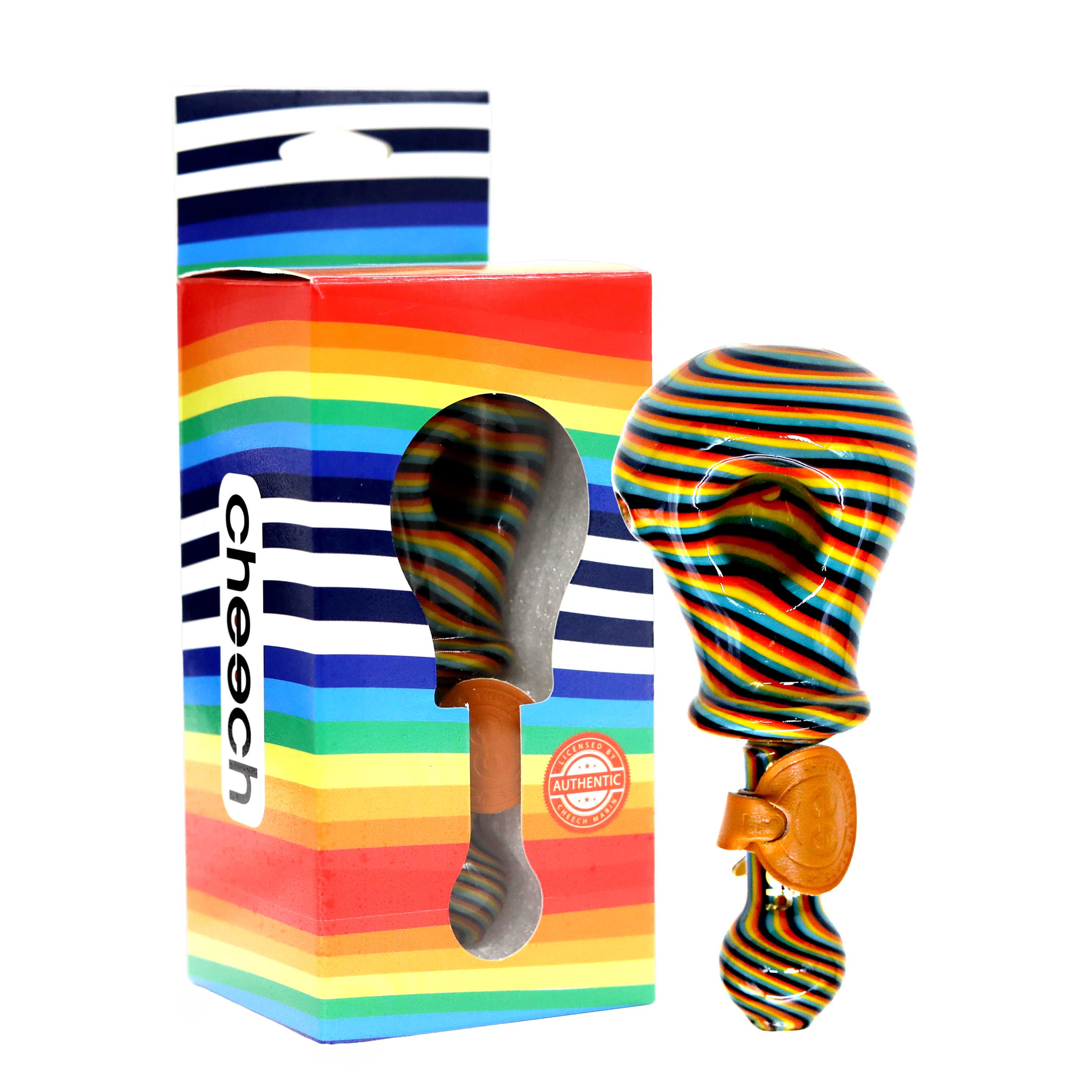 Cheech Multi Color Wig Wag Spoon Handpipe (CH-PIPE-263) | 5 inch product image