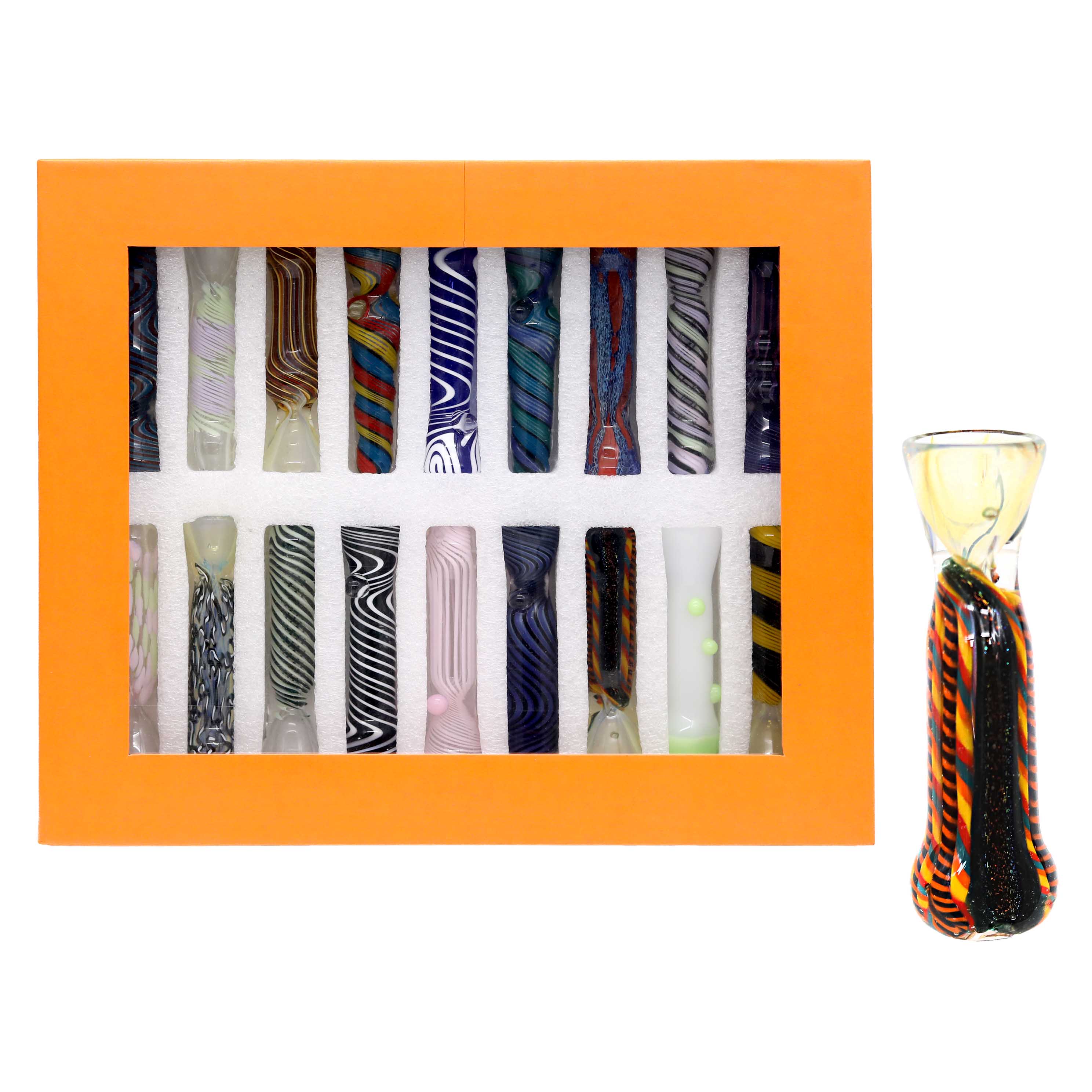 Apex Premium Spiral Chillum (CHD-411) | 4 inch | 18 Count Display product image