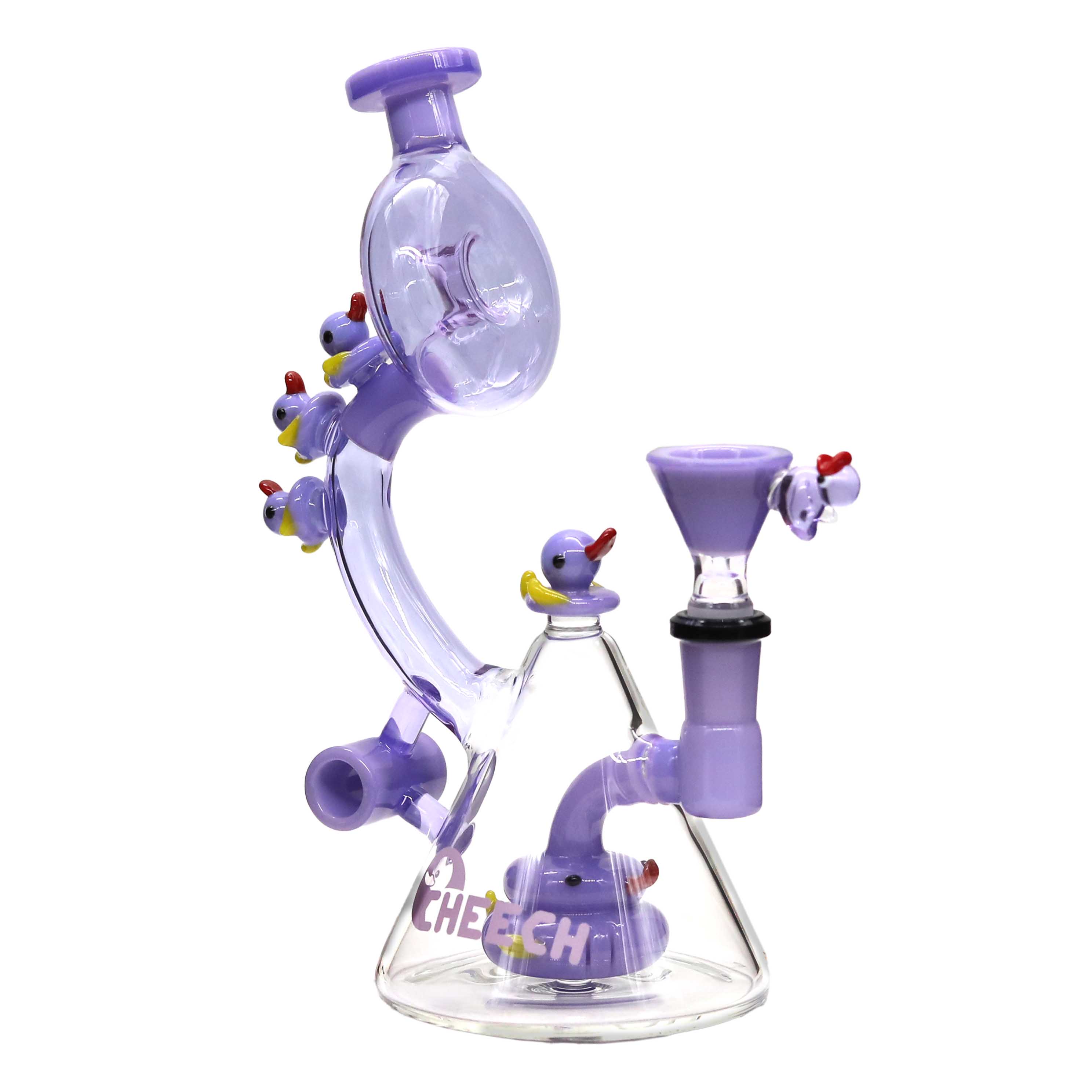 Cheech Duckies All Around With Double Matrix Duck Dome Shaped Waterpipe (CHE-235) | 10 inch | Assorted Colors product image