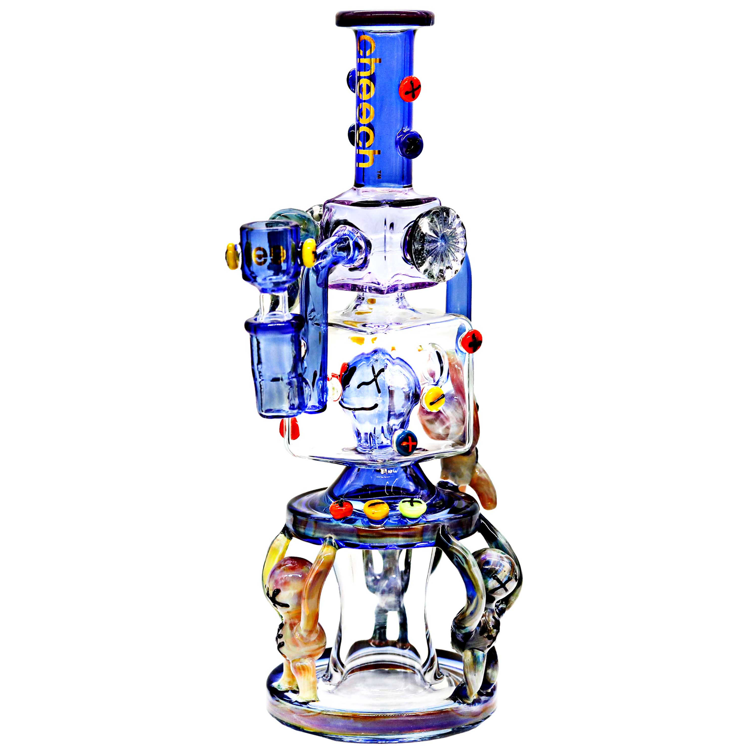Cheech Aliens Lifting The King In Dice Perc Waterpipe (CHE-305/306) | 12 inch | Assorted Colors product image