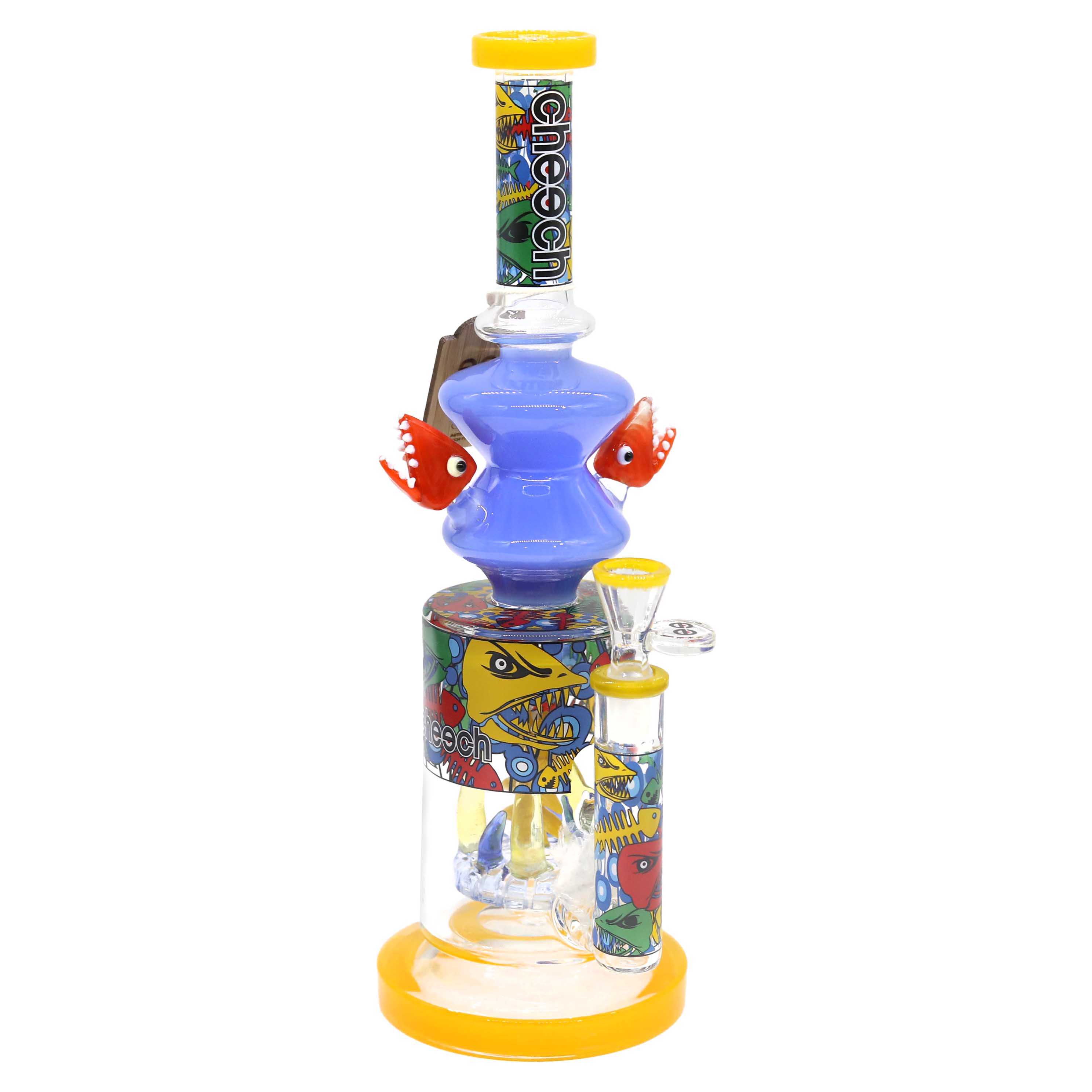 Cheech Pirhanna Fish Themed Nail Perc Waterpipe (CHE-371) | 13 inches product image
