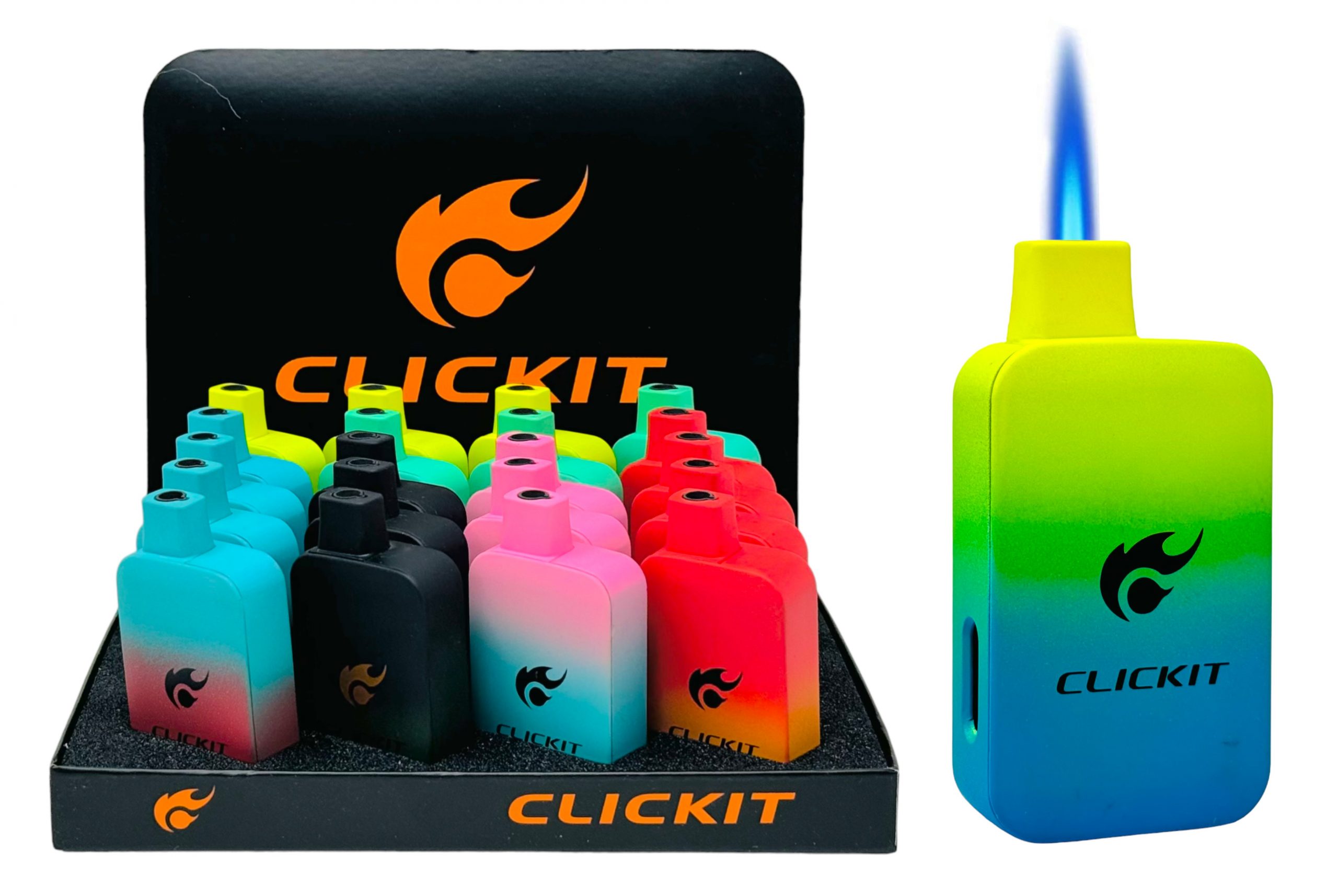 Clickit Mix Colors Vape Torch Lighters (GH-9288) | 20 Count Display product image