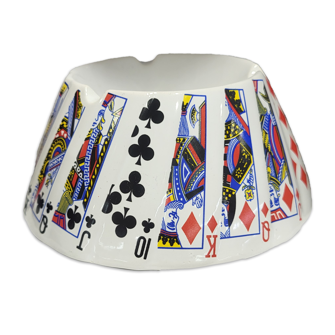 Fujima Playing Card Ceramic Ashtray (A223) | 5 inch product image